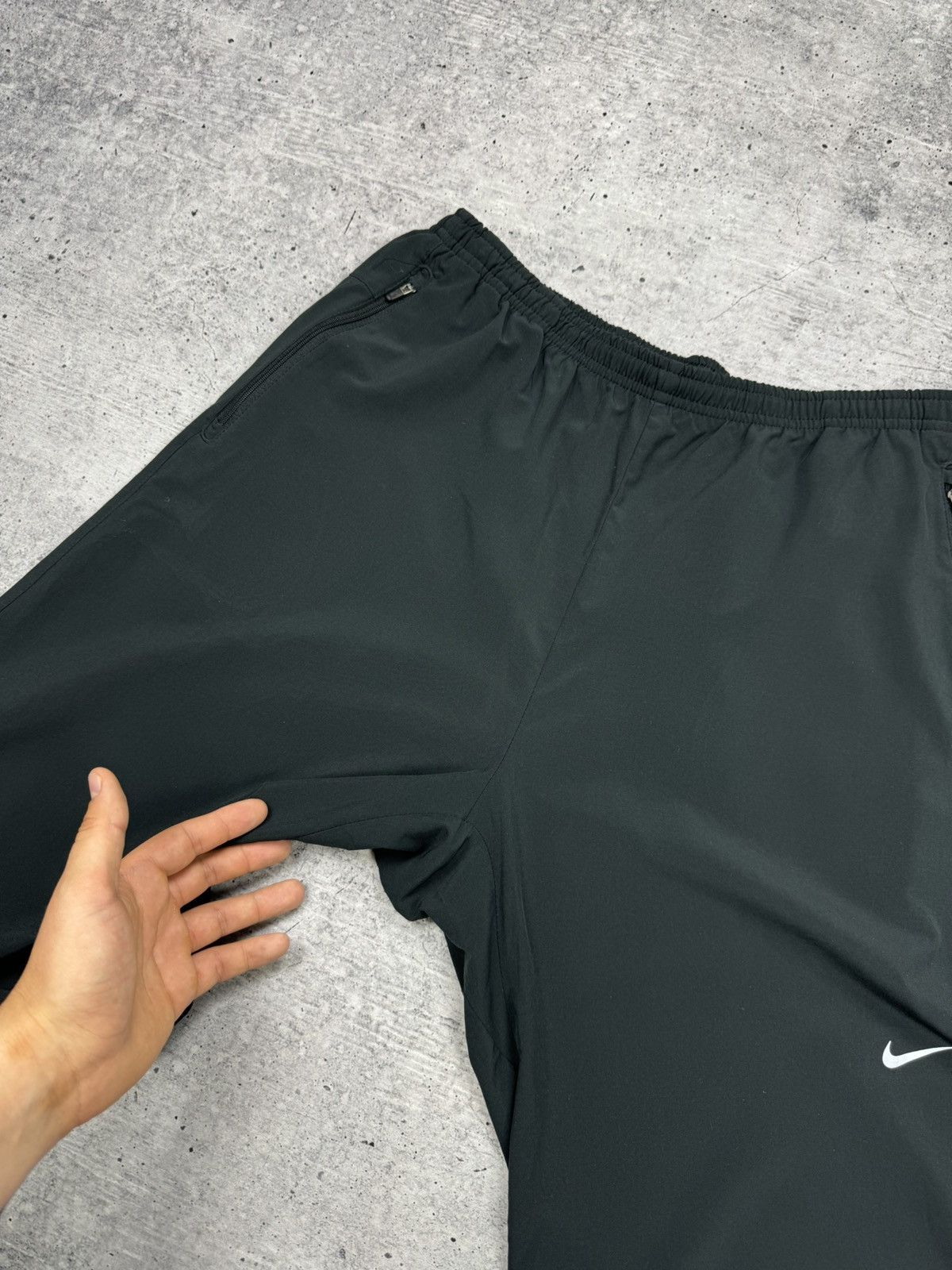 Nike × Vintage Vintage Nike Y2K Style Reflective Swoosh Logo Drill Pants Size US 34 / EU 50 - 9 Thumbnail