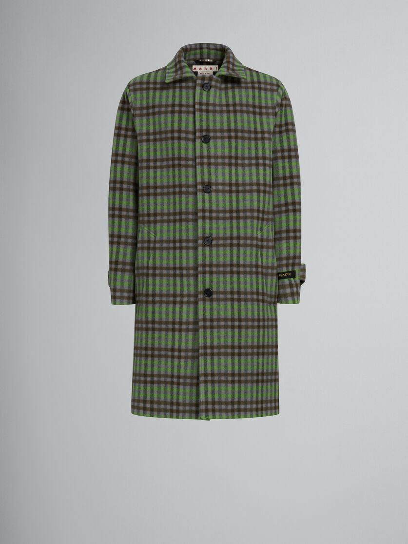 Marni o1w1db10125 Check Pattern Wool Coat in Multicolor Size US XL / EU 56 / 4 - 1 Thumbnail