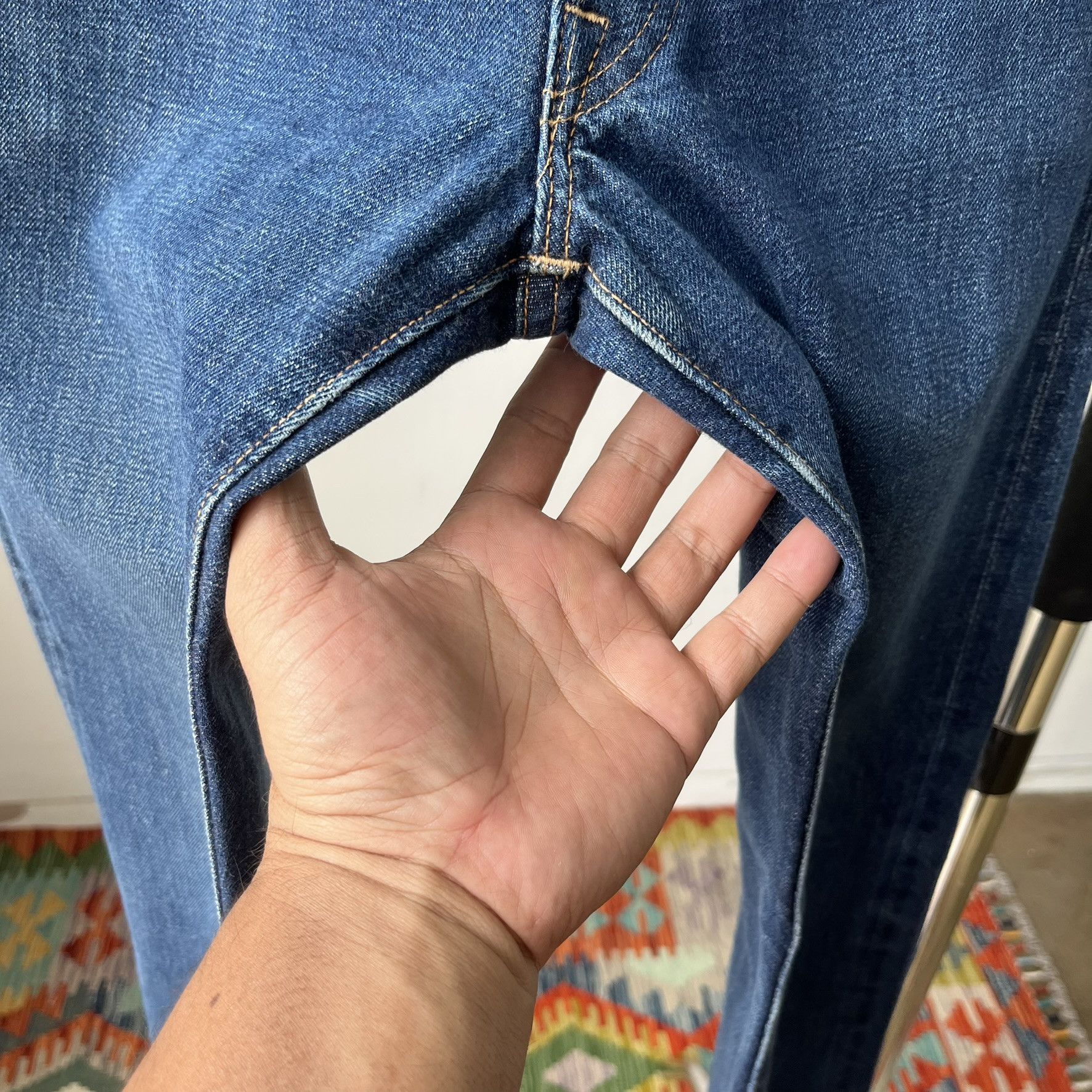 Denime Size 27x32.5 Vintage 90s Denime Big E Redline Jeans S1520 Size US 27 - 6 Thumbnail