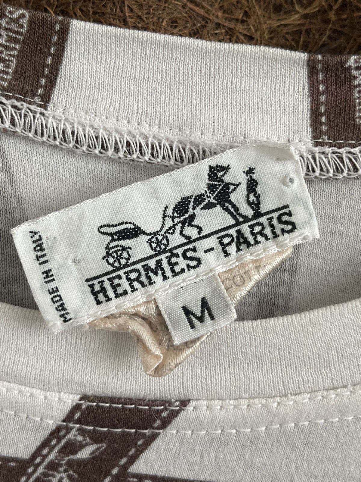 Hermes Hermes Ribbon Print T Shirt Size US M / EU 48-50 / 2 - 6 Thumbnail