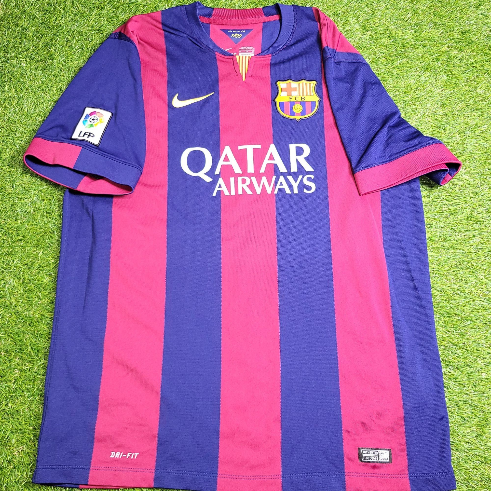 Nike Messi Barcelona 2014 2015 TREBLE SEASON Soccer Jersey XL Size US XL / EU 56 / 4 - 2 Thumbnail