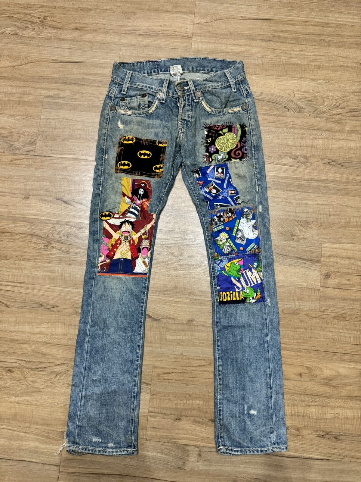 True Religion TRUE RELIGION PATCHWORKS SASHIKO STYLE CUSTOM JEANS Size US 31 - 1 Thumbnail