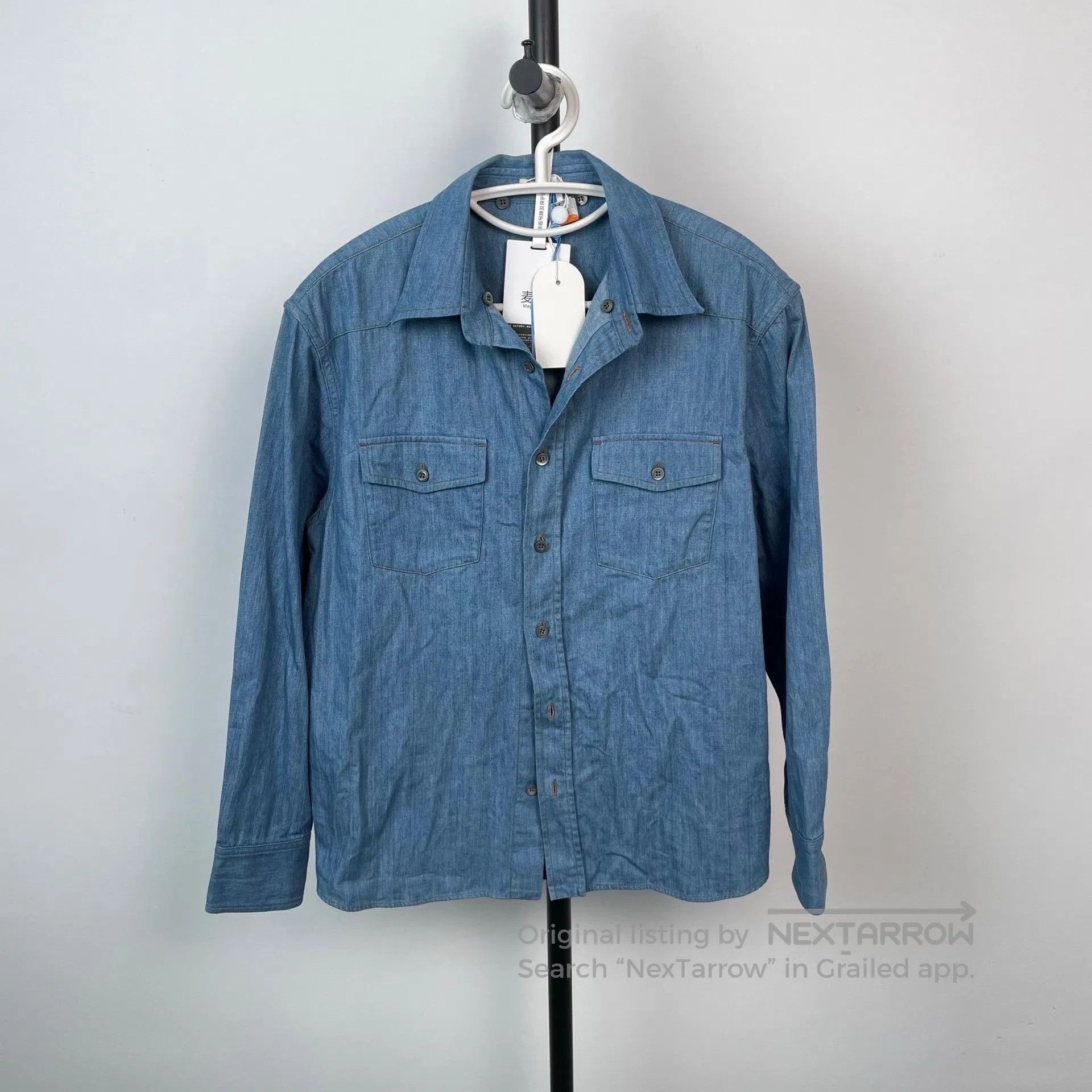 Miu Miu Miu Miu Denim blue washed collar shirt| Size XS / US 0-2 / IT 36-38 - 1 Thumbnail