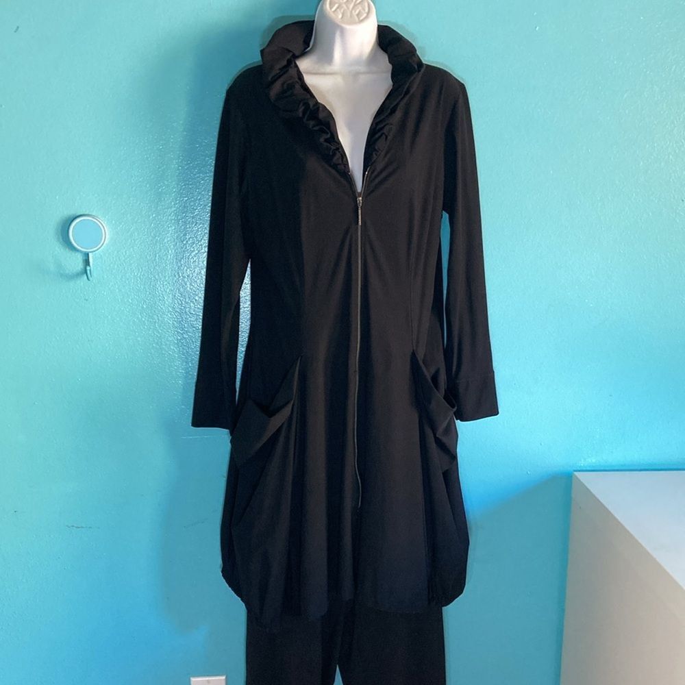 Au Courant Paris Sun Light Paris T4 Black Avant Garde Jacket Size M Zip Front Size M / US 6-8 / IT 42-44 - 9 Thumbnail