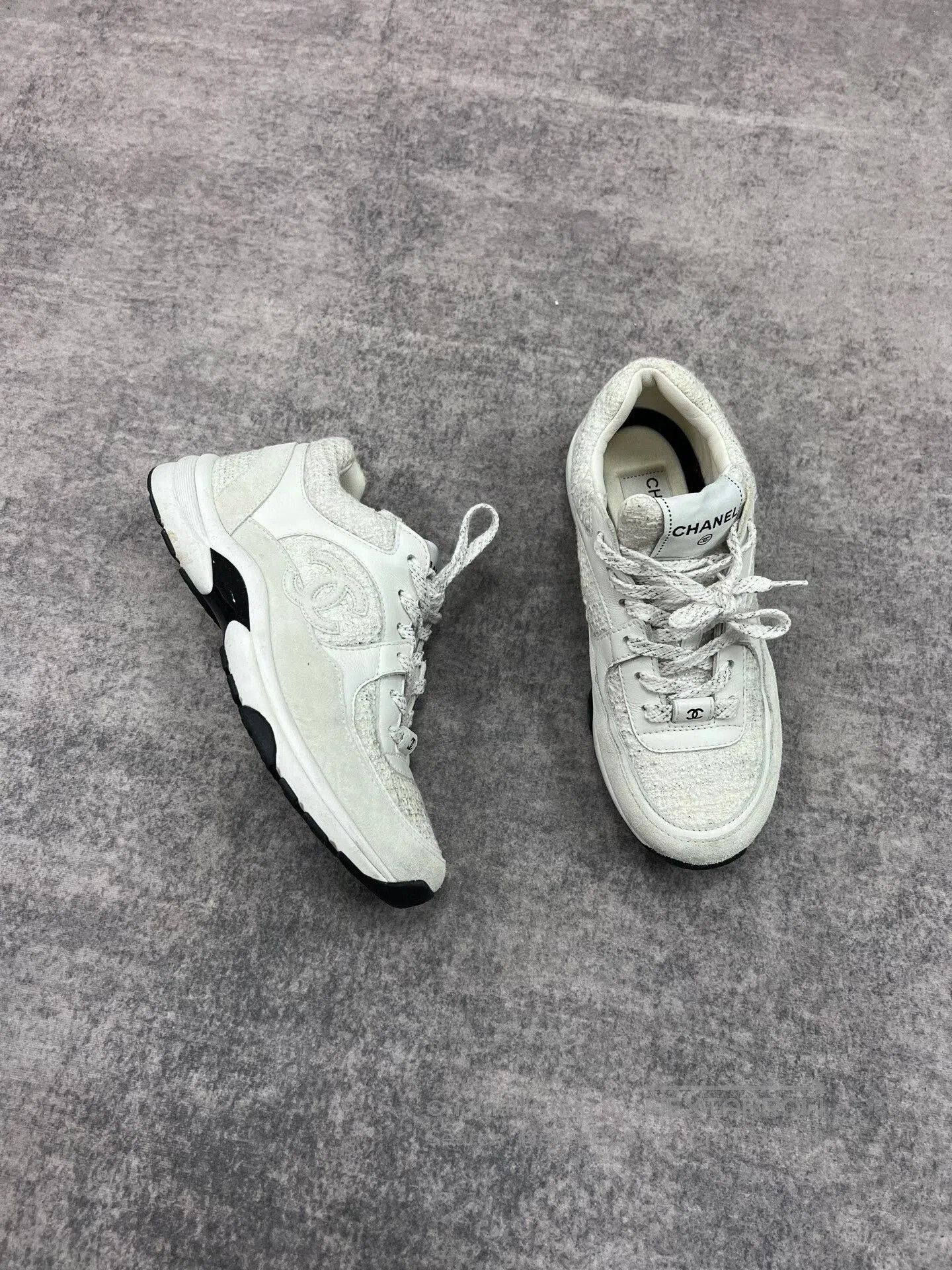 Chanel Chanel White Double C Athletic Sneakers. Size US 6 / IT 36 - 1 Thumbnail