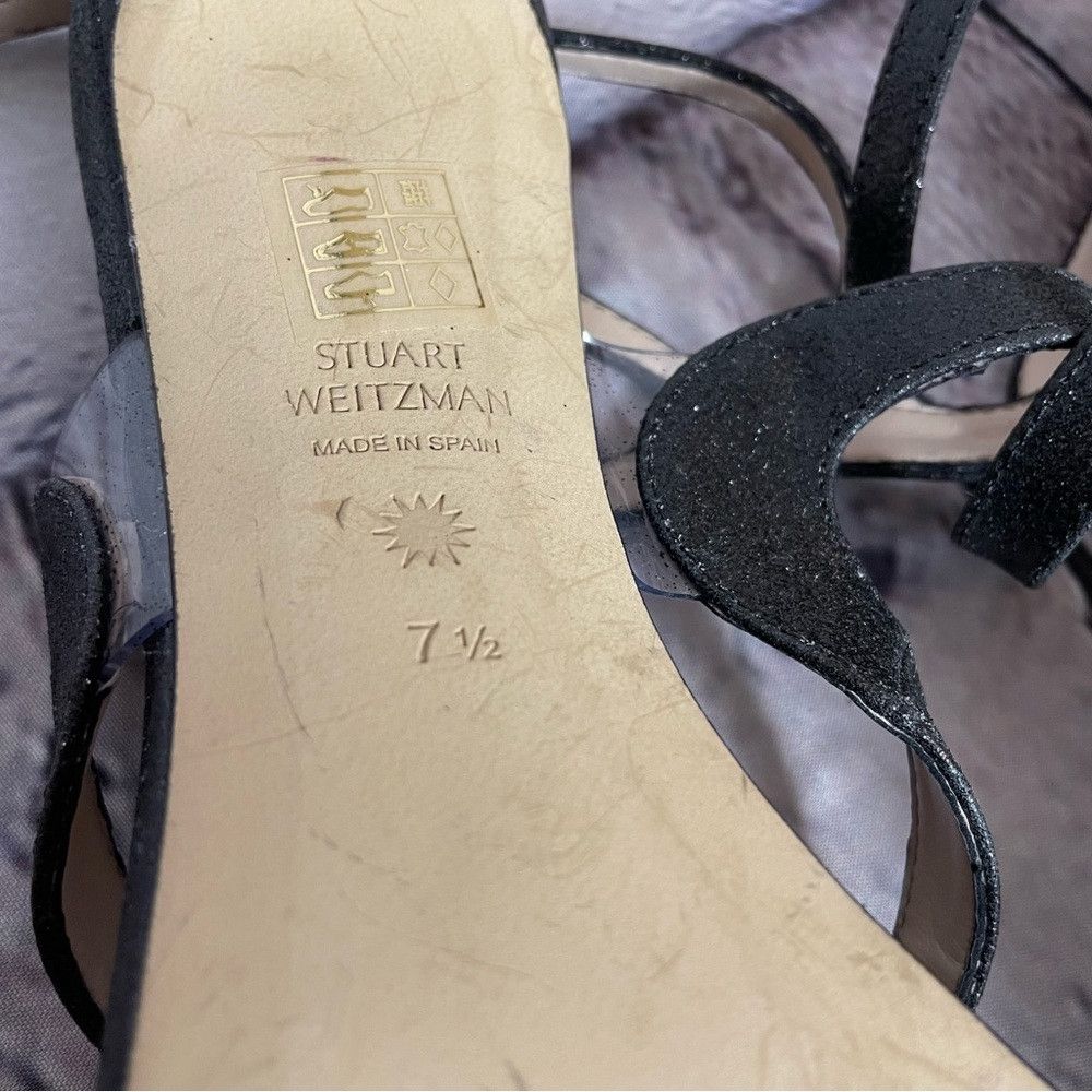 Stuart Weitzman New Stuart Weitzman Mariposa Glitter Leather Sandals Size 7 Size US 7.5 / IT 37.5 - 5 Thumbnail