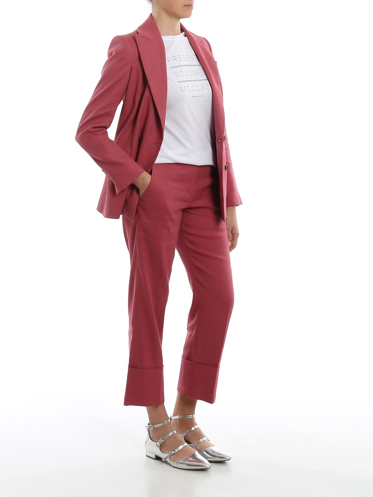 Brunello Cucinelli o1y0725 Blazer in Antique Rose Size M / US 6-8 / IT 42-44 - 4 Thumbnail