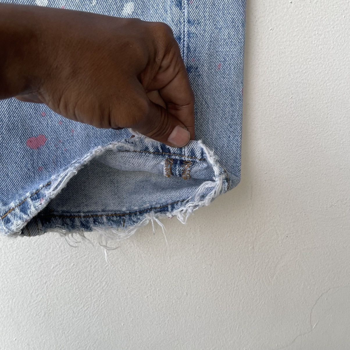 Levi's 90s Levi’s 501 Reworked Americana Paint Splatter Denim Jeans Size US 32 / EU 48 - 10 Thumbnail