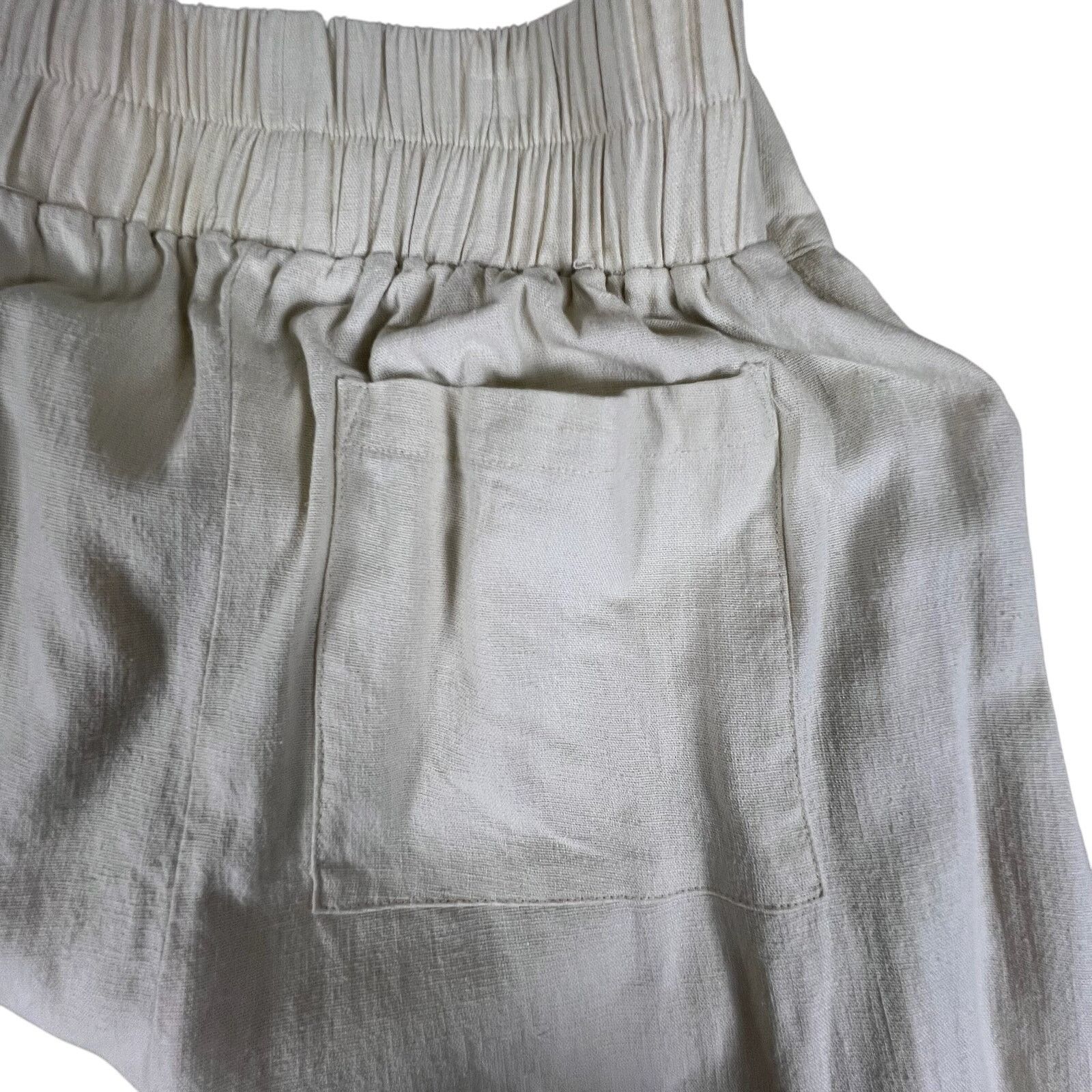 Handmade Boho Linen Wrap Pants S | Tie Front Minimalist Resort Style Size 26" / US 2 / IT 38 - 7 Thumbnail