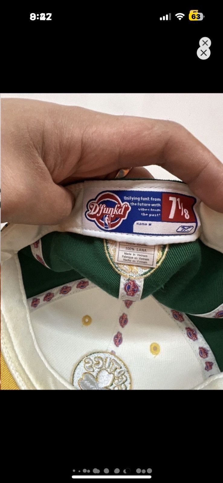 Reebok × Vintage ***FINAL DROP***RARE 00s REEBOK DUNKD BOSTON CELTICS 7 1/8 Size ONE SIZE - 9 Thumbnail