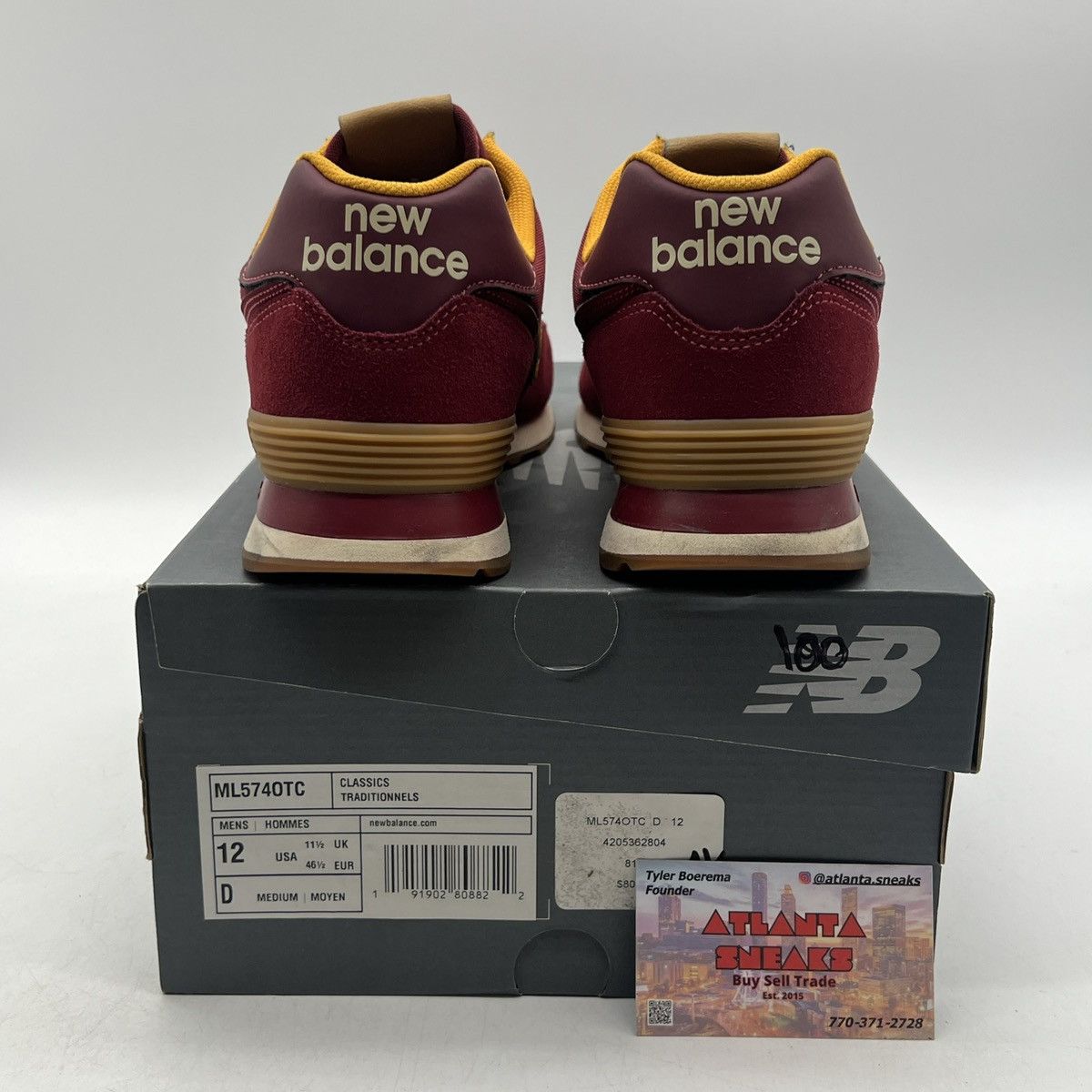 New Balance 574 outdoor pack burgundy Size US 12 / EU 45 - 3 Thumbnail
