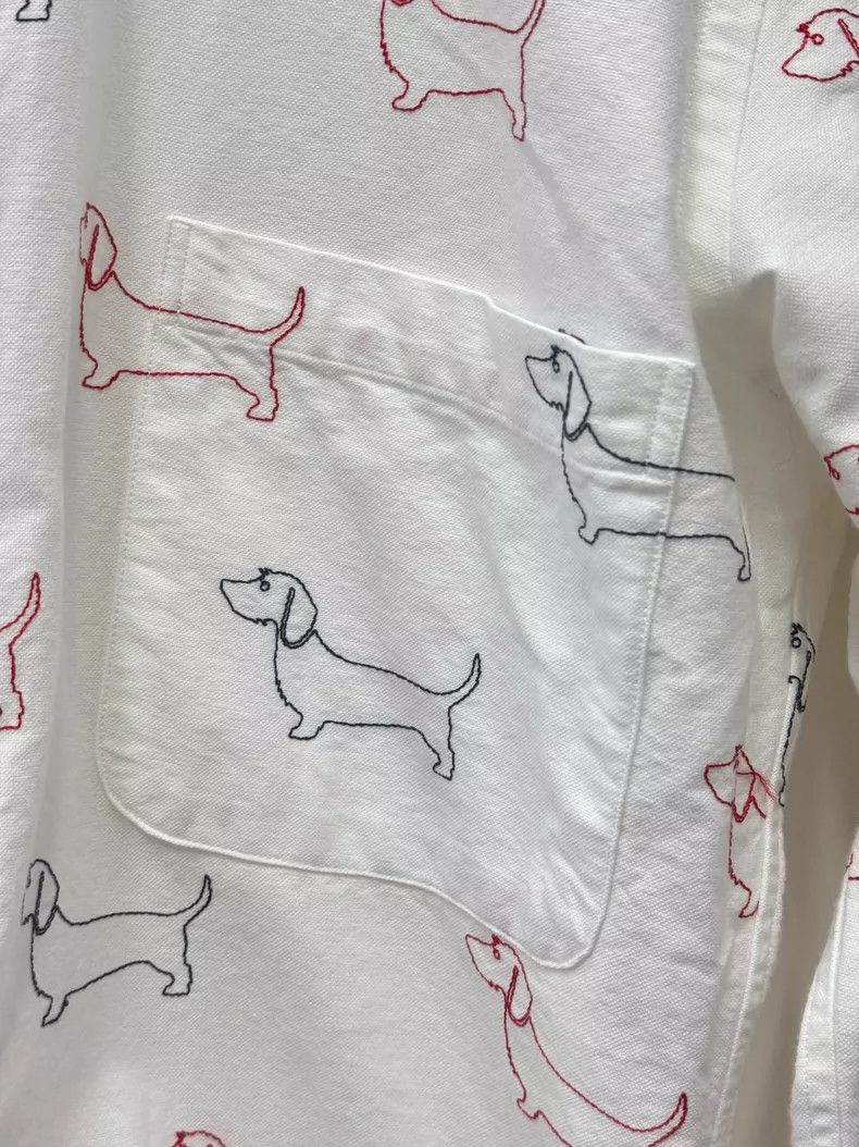 Thom Browne Thom Browne Long-sleeved shirt with sausage dog embroidery Size US M / EU 48-50 / 2 - 3 Thumbnail