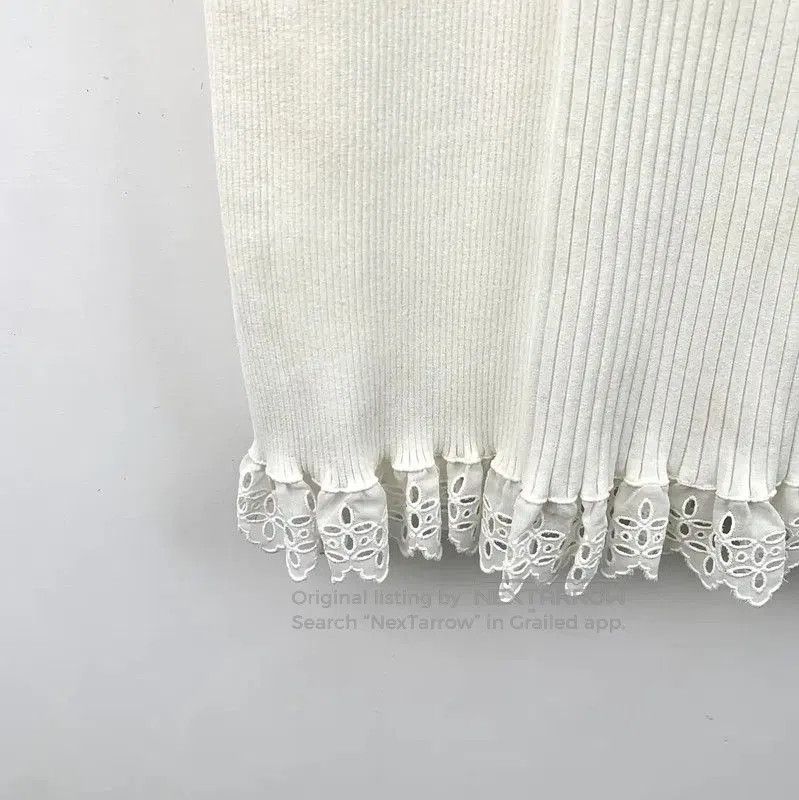 Louis Vuitton Louis Vuitton Women's White Cotton Dress Size L . Size L / US 10 / IT 46 - 4 Thumbnail