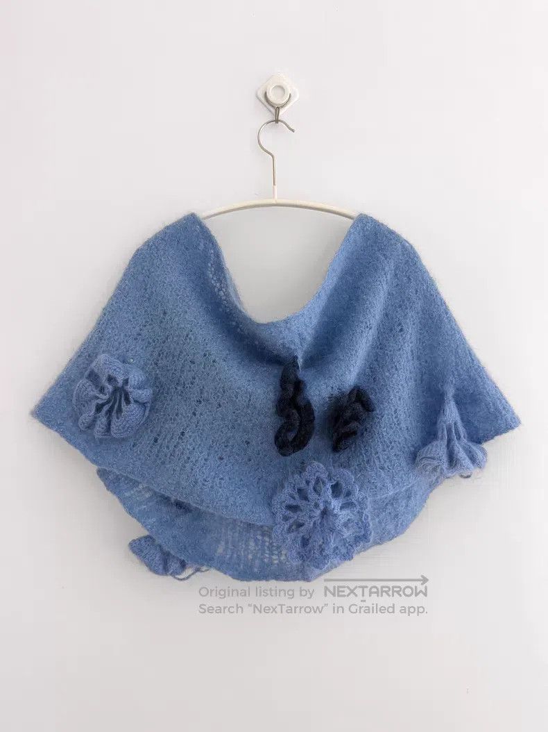 Comme des Garcons Comme des Garcons size F Navy Blue Wool Shawl Size XS / US 0-2 / IT 36-38 - 4 Thumbnail