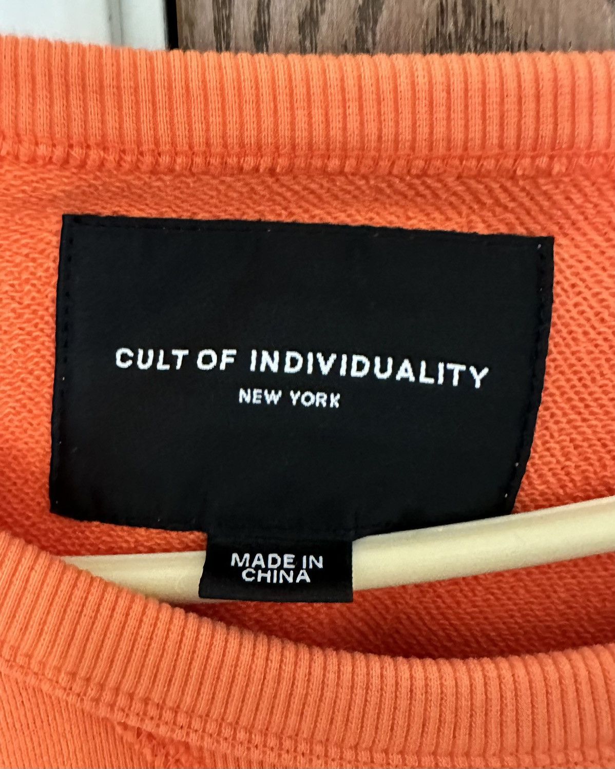 Cult Of Individuality Fleece Crewneck Orange Collegiate
