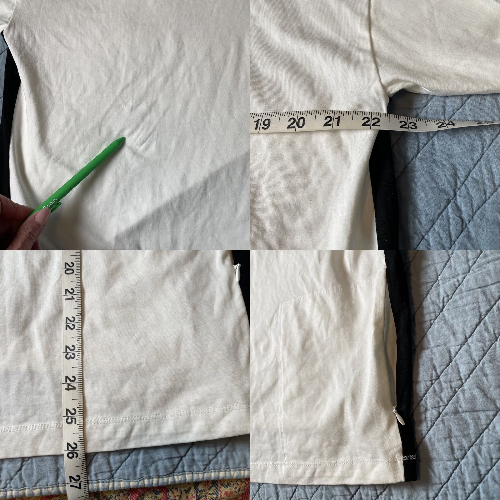J. Jill J Jill Progress Color Block Hoodie L White Zip Pockets Athleisure Hoodie Ladies Long Sleeve Colorblock Size L / US 10 / IT 46 - 8 Thumbnail