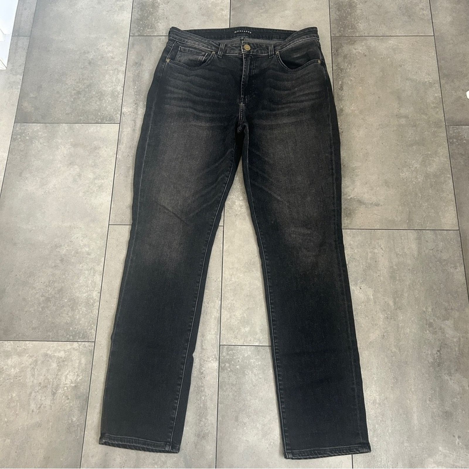 MONFRERE Monfrere Deniro black marfa straight denim jeans 34 Size US 34 / EU 50 - 2 Thumbnail