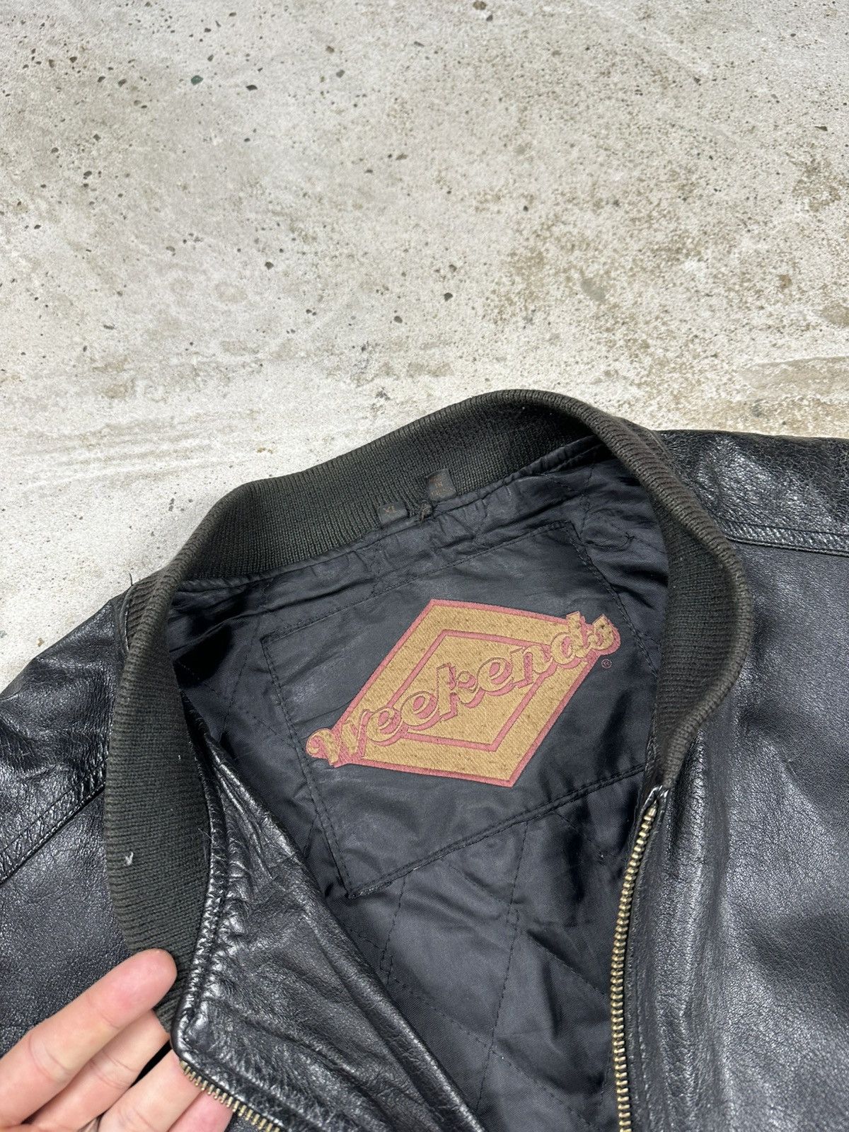 Genuine Leather × Vintage Vintage Y2K MA1 Leather Military Bomber Jacket Flyers Size US XL / EU 56 / 4 - 10 Thumbnail