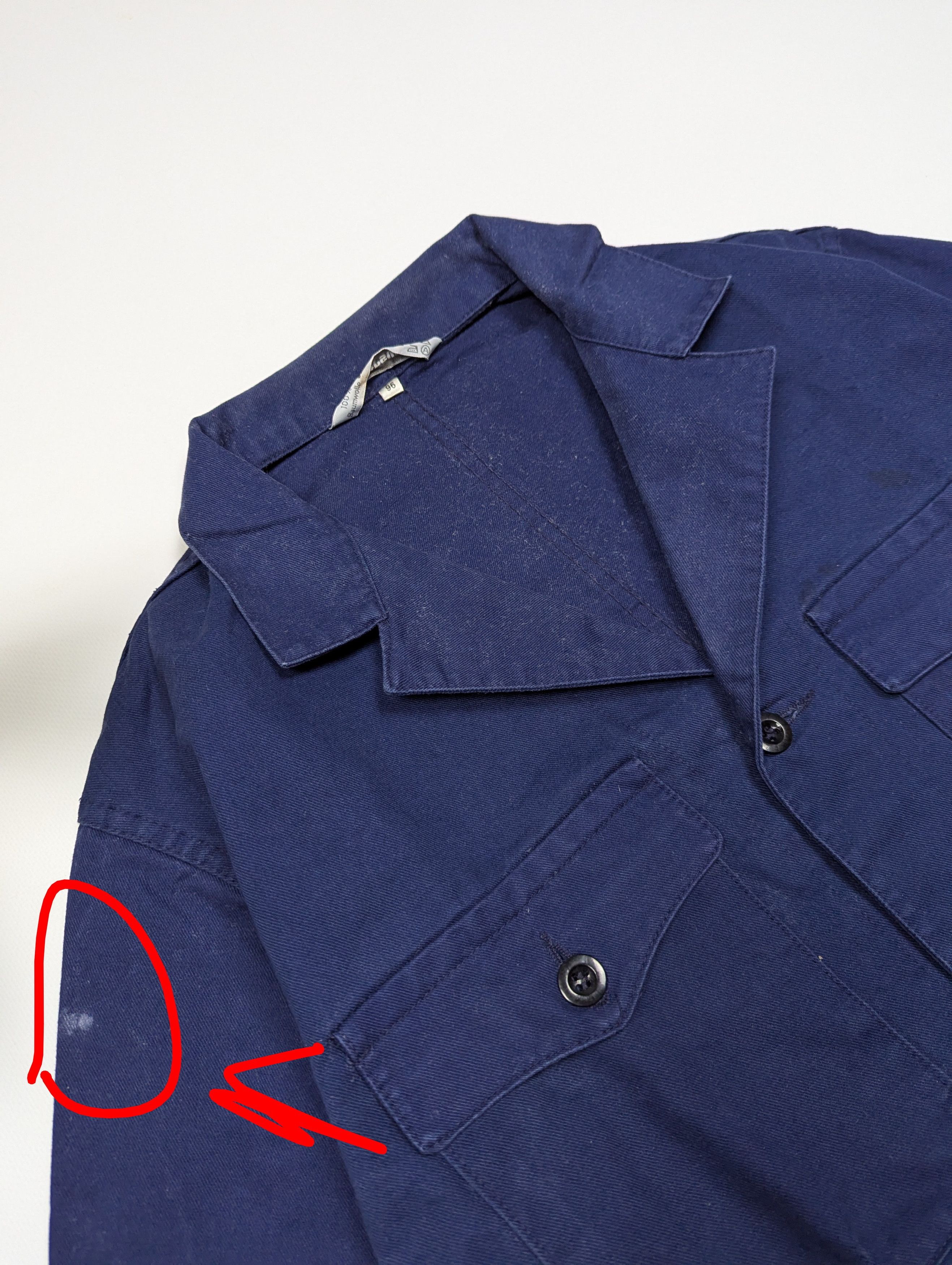 Vintage Vintage Marsum French Work Jacket M Navy Heavy Cotton Size US M / EU 48-50 / 2 - 5 Thumbnail