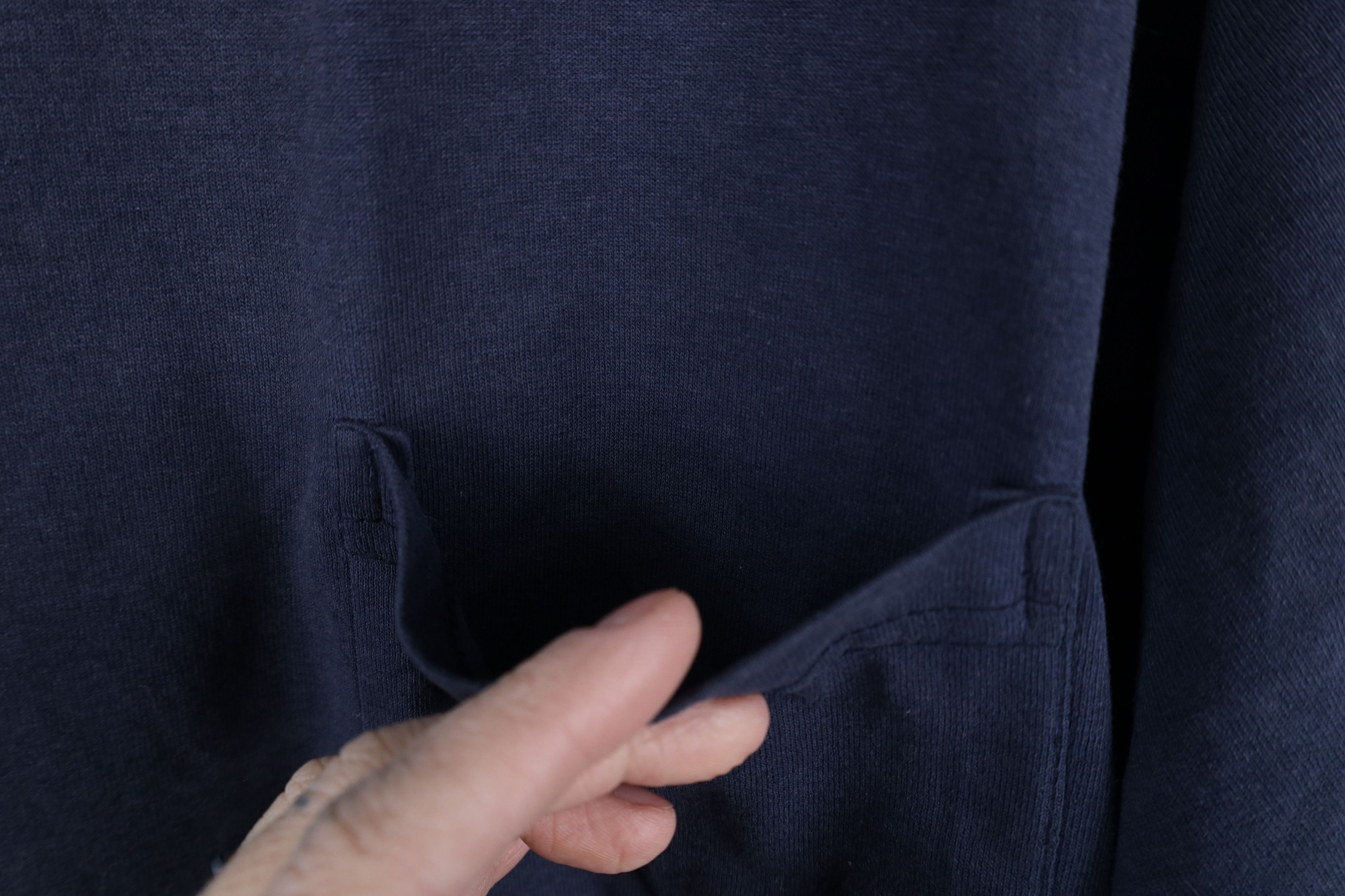 Vintage Vintage 90s Streetwear Blank Thin Pocket T-Shirt Blue USA Size US L / EU 52-54 / 3 - 4 Thumbnail