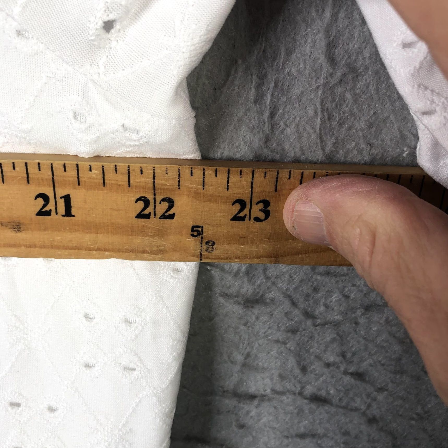 Vintage Catherines Dress Womens 1X White Eyelet Lace Midi Fit Flare Bell Sleeve Boho Size XL / US 12-14 / IT 48-50 - 3 Thumbnail