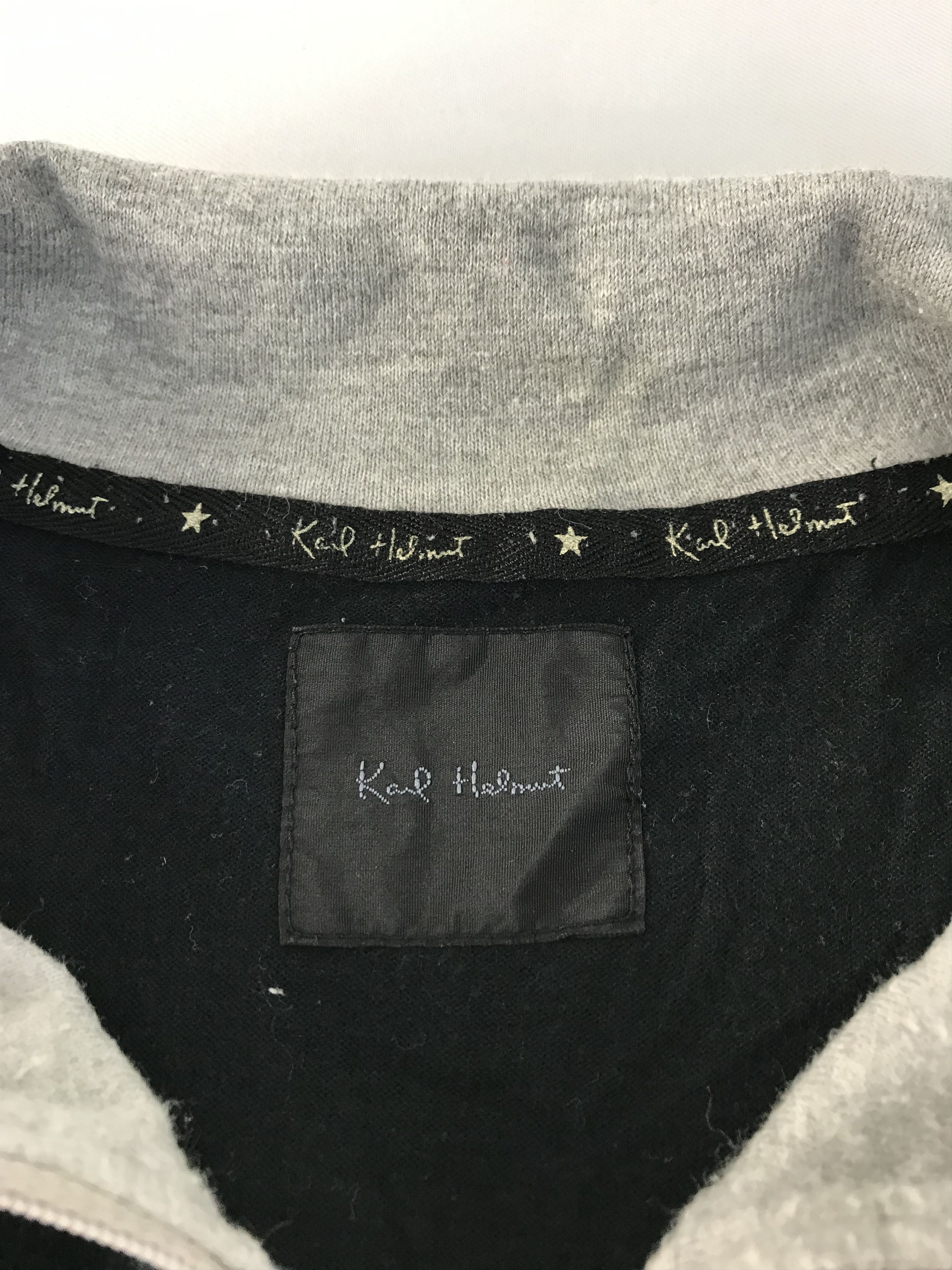 Karl Helmut Zipper Neck Printed Logo Tee T-shirt