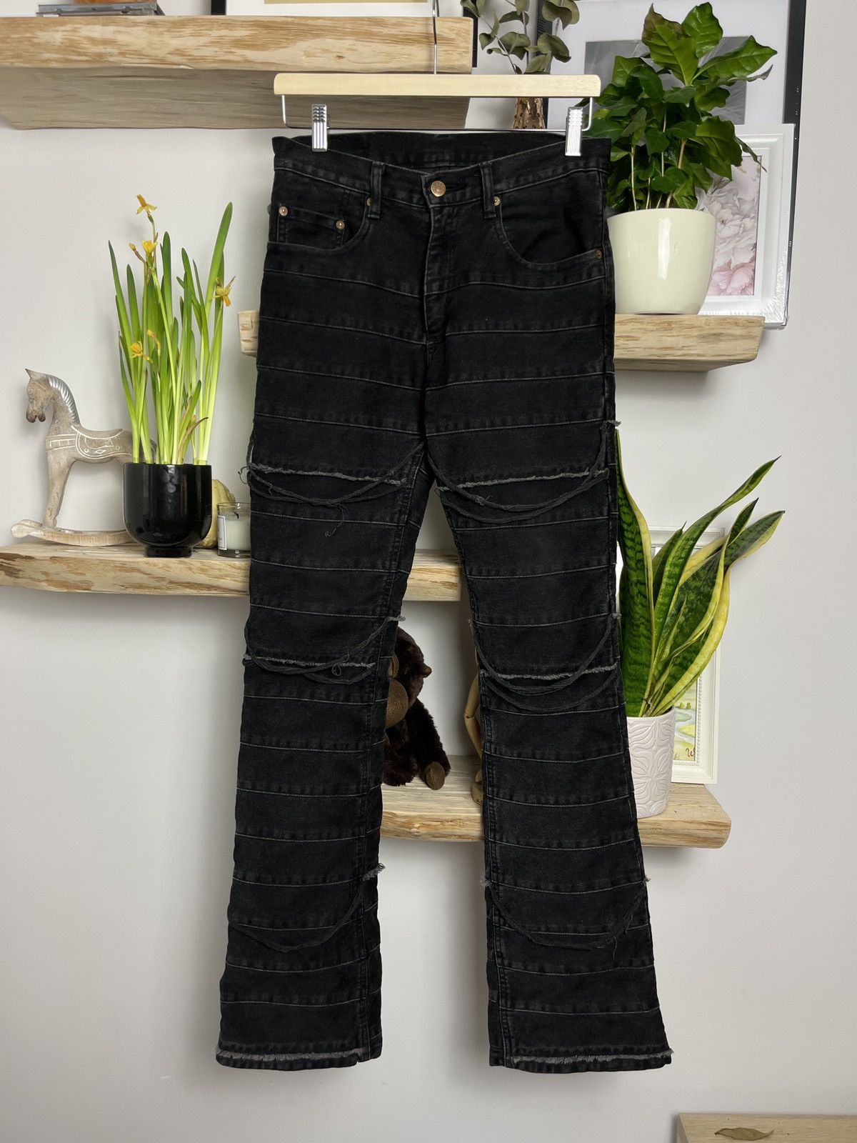 Hysteric Glamour Black Hagi Jeans japanese flared skinny