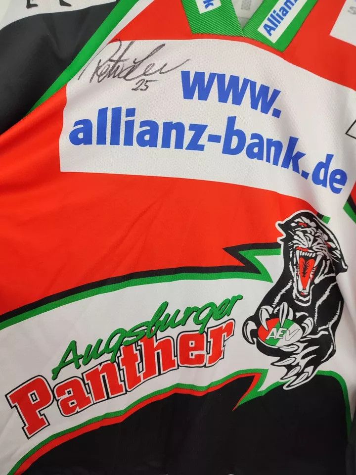 Vintage Vintage 1999 Augsburger Panther Game Worn Jersey Team Signed Size US XL / EU 56 / 4 - 9 Thumbnail