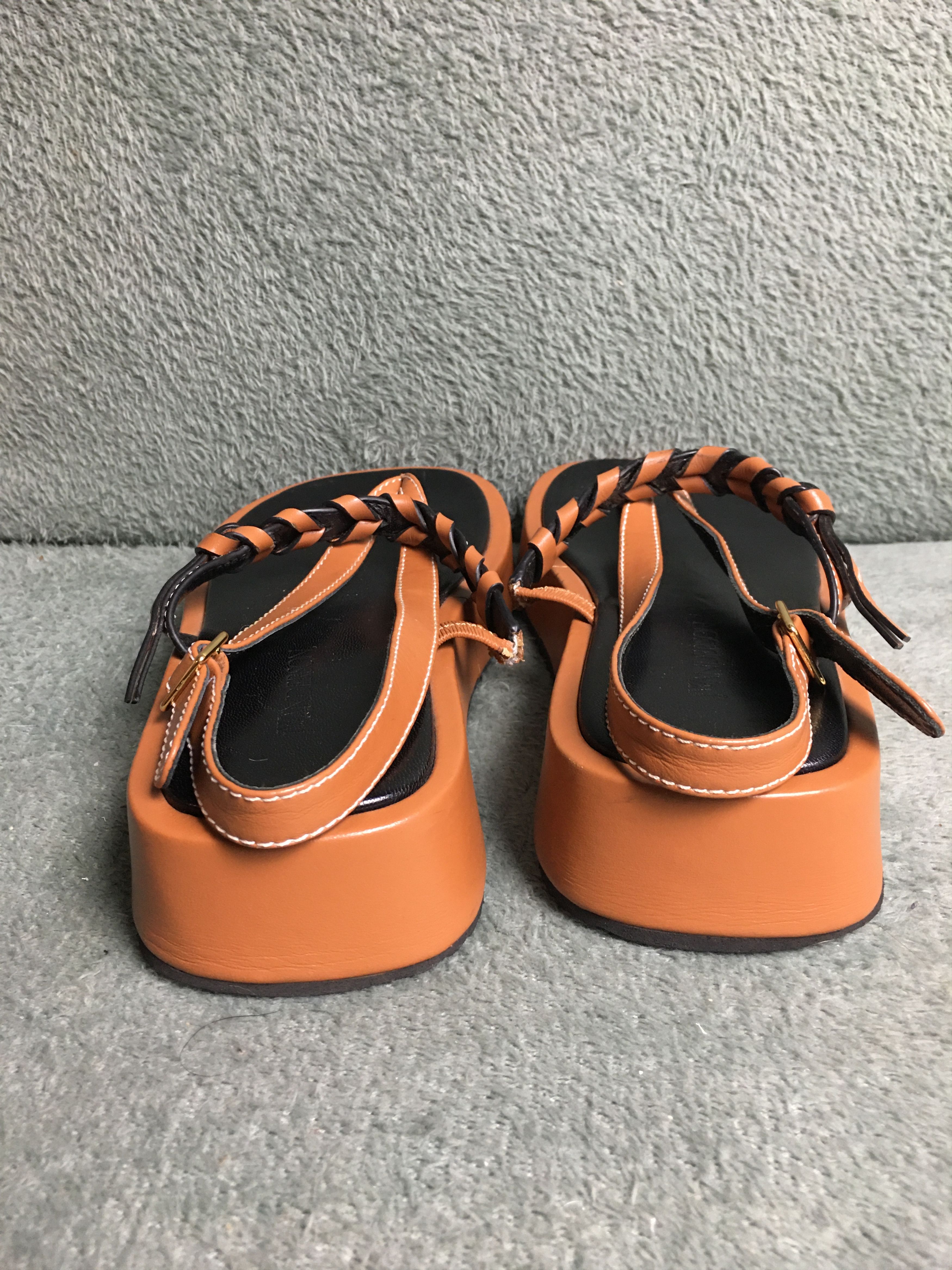 JW Anderson JW Anderson Platform Leather Sandals Brown EU 38 Size US 8 / IT 38 - 4 Thumbnail