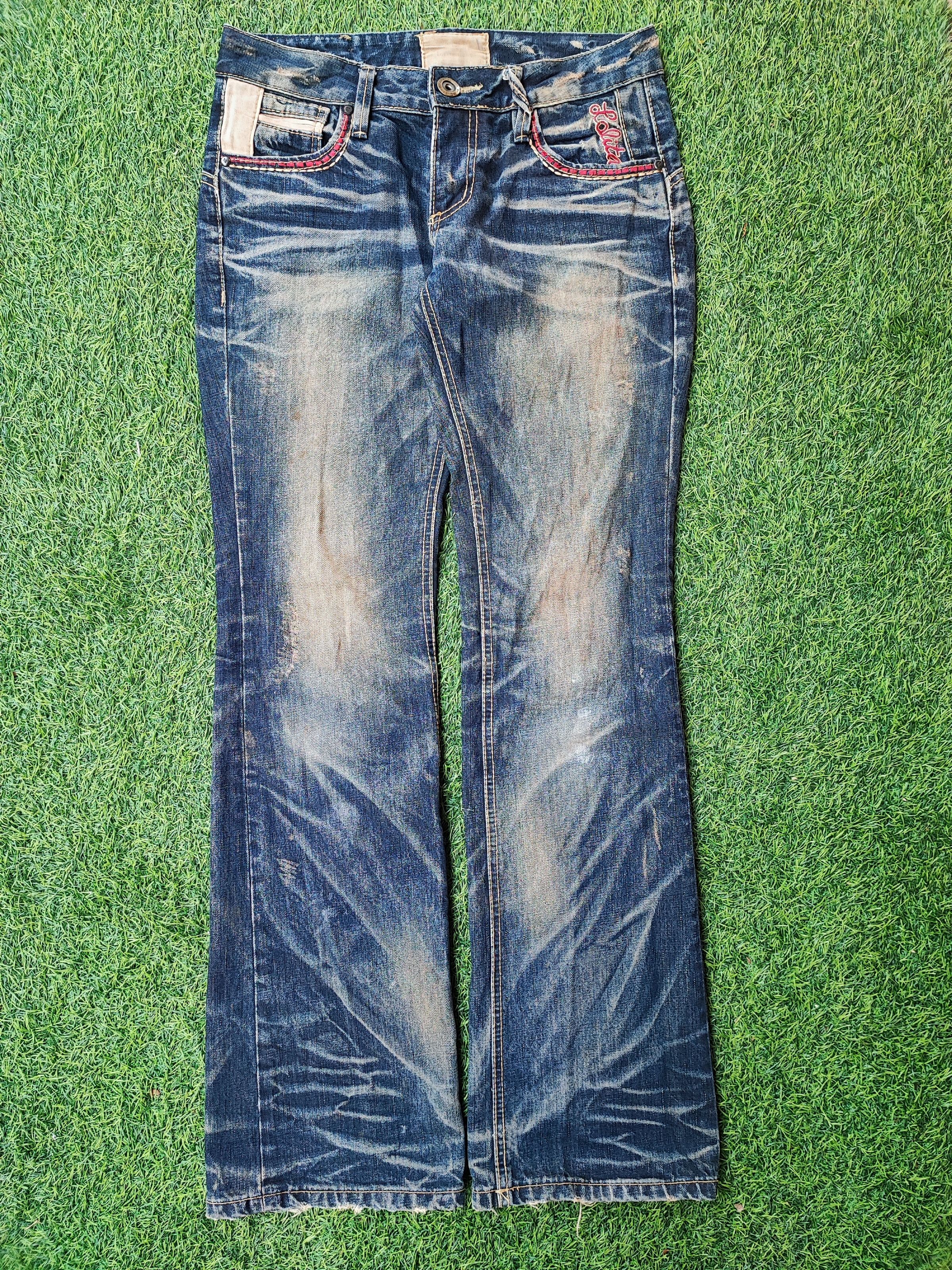 Japanese Brand Rare Yoshitomo Nara Lolita by Concert Club Distressed Jeans Size US 32 / EU 48 - 2 Thumbnail