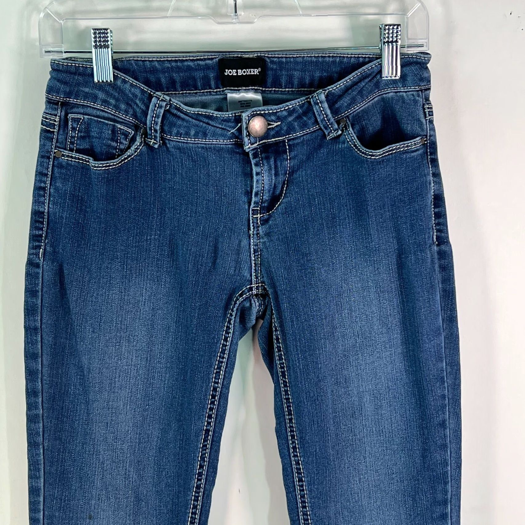 Joe Boxer Joe Boxer Jeans Women Size 5 Bootcut Denim 28 in Waist 30 in Inseam Ultra Low Rise Blue 5-Pocket Womens Size 27" / US 4 / IT 40 - 3 Thumbnail