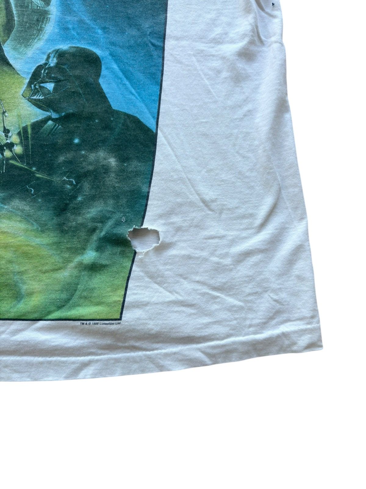 Star Wars *RARE* 1995 STAR WARS A NEW HOPE SKYWALKER VINTAGE JEDI TEE Size US XL / EU 56 / 4 - 10 Thumbnail