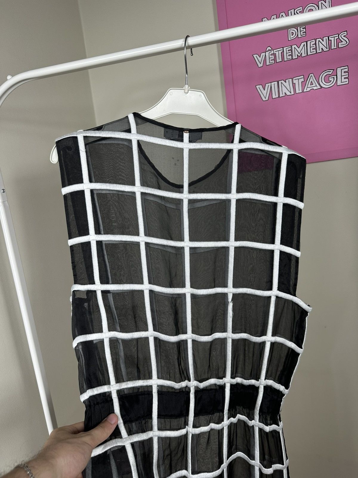 Sportmax Rare Sportmax Defile Runaway 2013 Silk Mid Dress Check Size S / US 4 / IT 40 - 20 Thumbnail