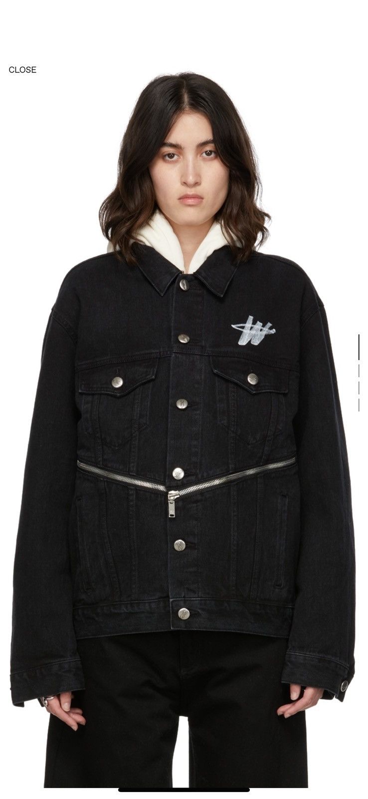 WE11DONE WE11DONE Logo Zipper Detail Denim Jacket Size S / US 4 / IT 40 - 1 Thumbnail