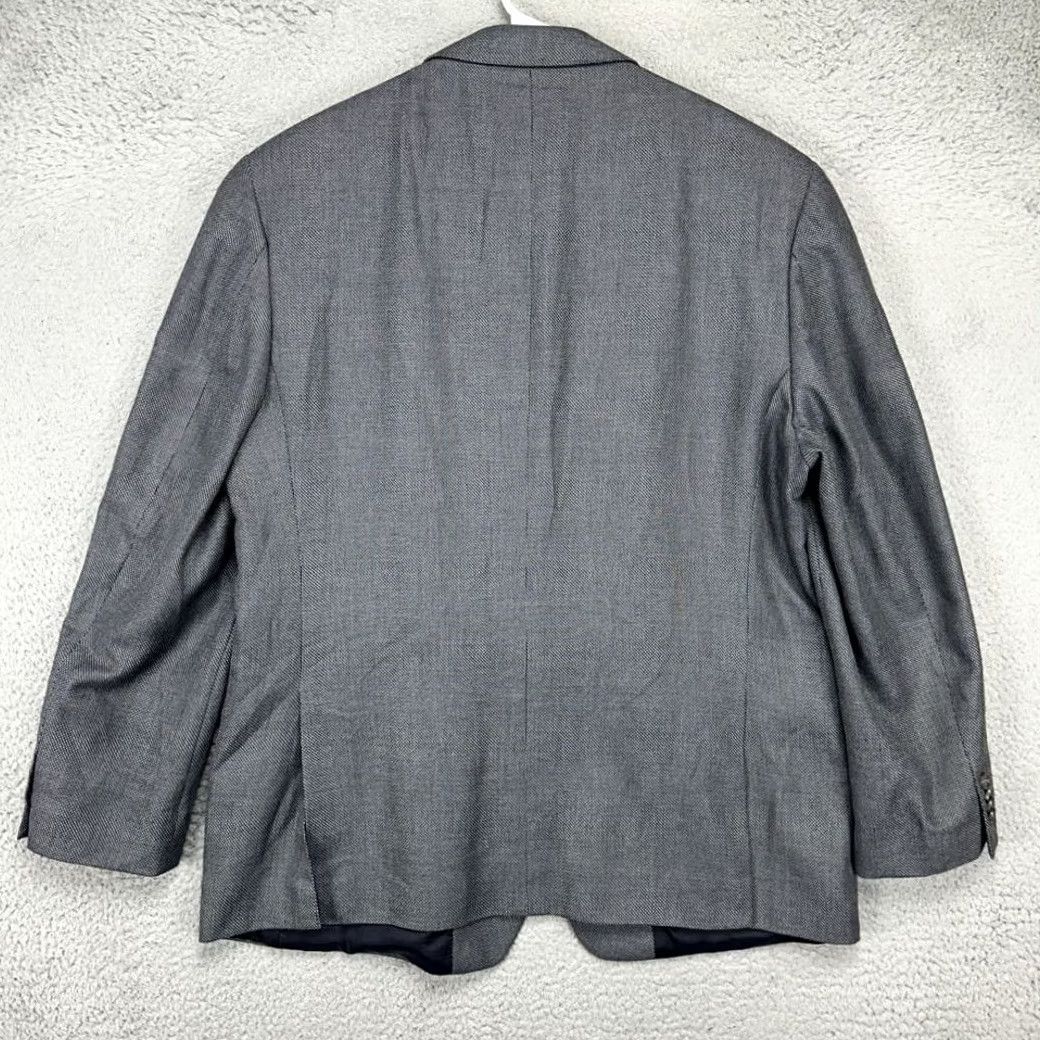 Michael Kors Michael Kors Mens Blazer Sport Coat Grey Textured 2 Button Notch Lapel Flap Pocket EUC Regular 44R Mens Business Casual Jackets Size 44R - 2 Thumbnail