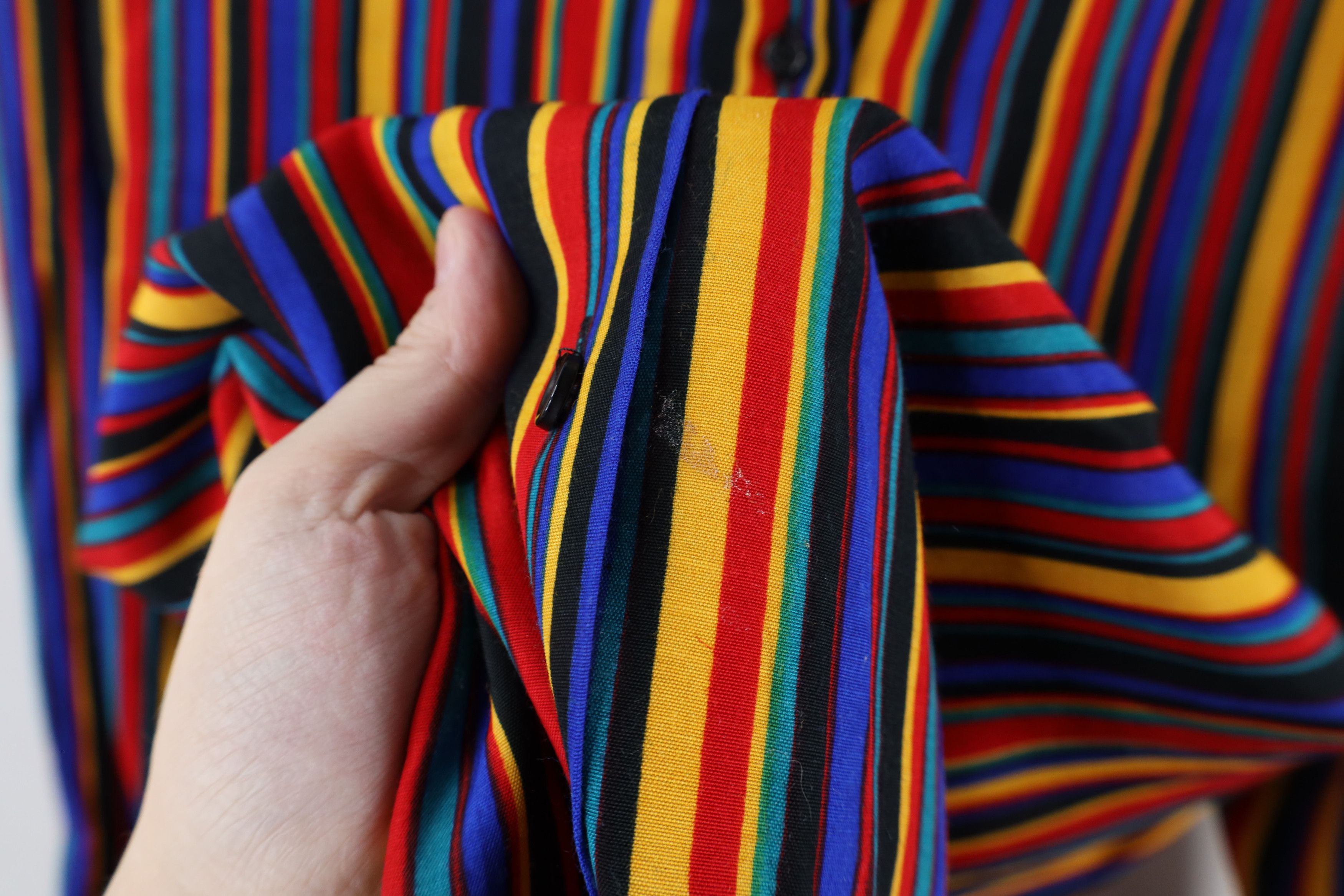 Vintage Vintage 90s Streetwear Striped Collared Button Shirt USA Size M / US 6-8 / IT 42-44 - 5 Thumbnail