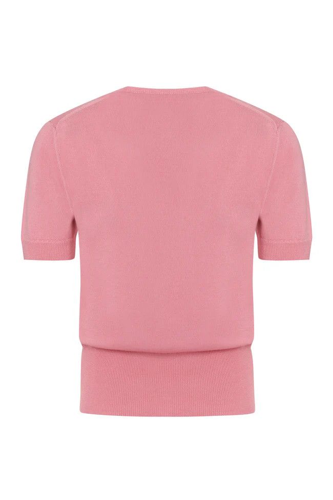 Vivienne Westwood o1f1d3z0226 Bea Logo Knitted T-Shirt in Bubblegum Size XS / US 0-2 / IT 36-38 - 2 Thumbnail