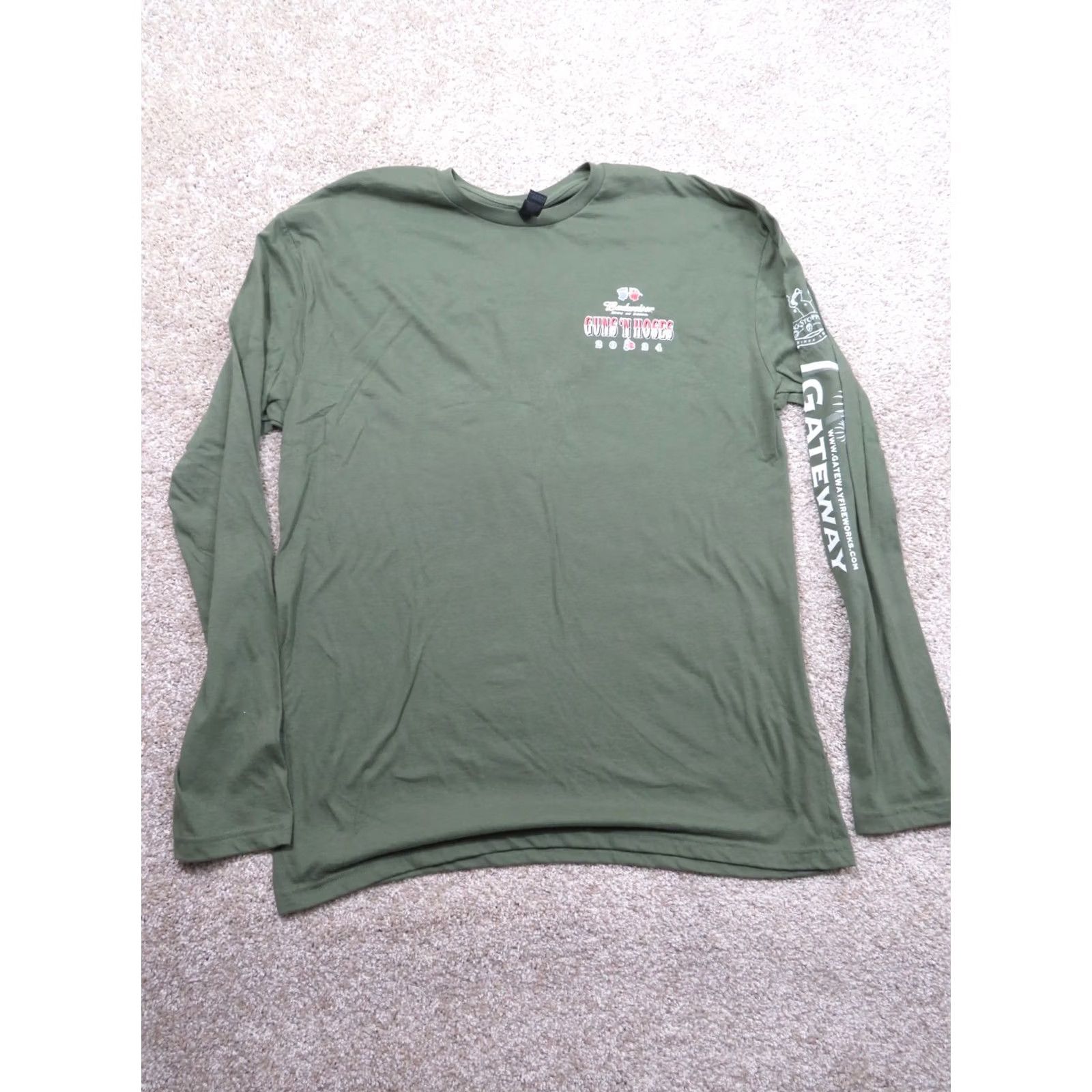 Budweiser Budweiser Guns N Hoses T-Shirt Green XL Men Crew Neck Long Sleeve Graphic Print 2024 Box St Louis Boxing Police Firefighter Regular Cotton Size US XL / EU 56 / 4 - 4 Thumbnail