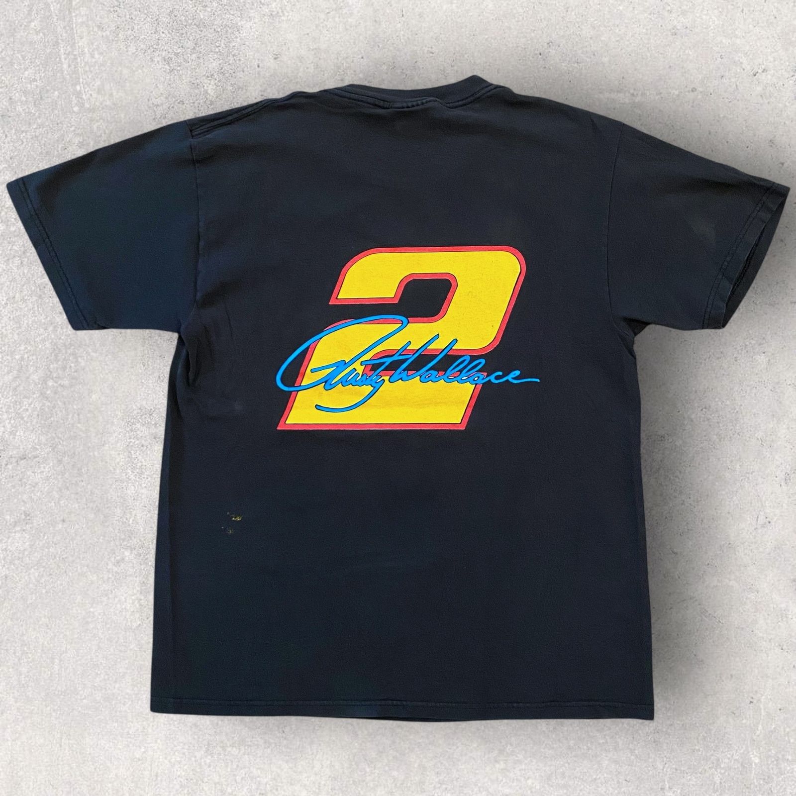 NASCAR × Vintage Vintage 90s Rusty Wallace Miller Draft Beer Racing T Shirt Size US L / EU 52-54 / 3 - 2 Thumbnail