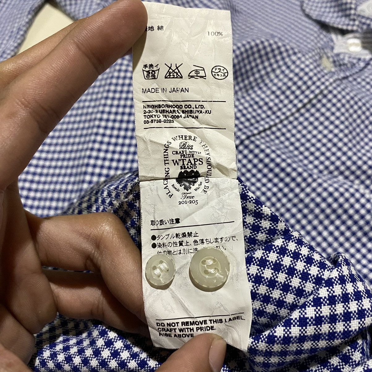 Japanese Brand × Wtaps WTAPS Gingham Sanghai Collar Button Up Shirt Size US S / EU 44-46 / 1 - 8 Thumbnail