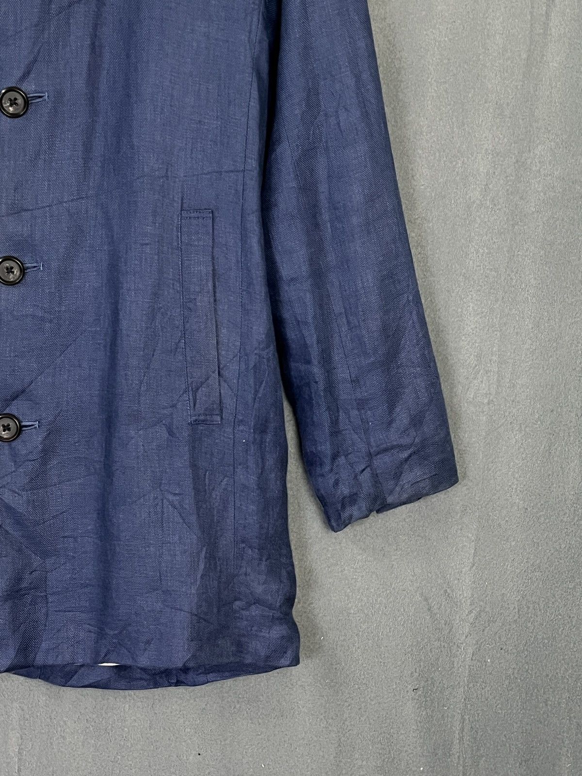 Japanese Brand × STUDIOUS Studious Hemp Blue Blazer Made in Japan Size S / US 4 / IT 40 - 5 Thumbnail