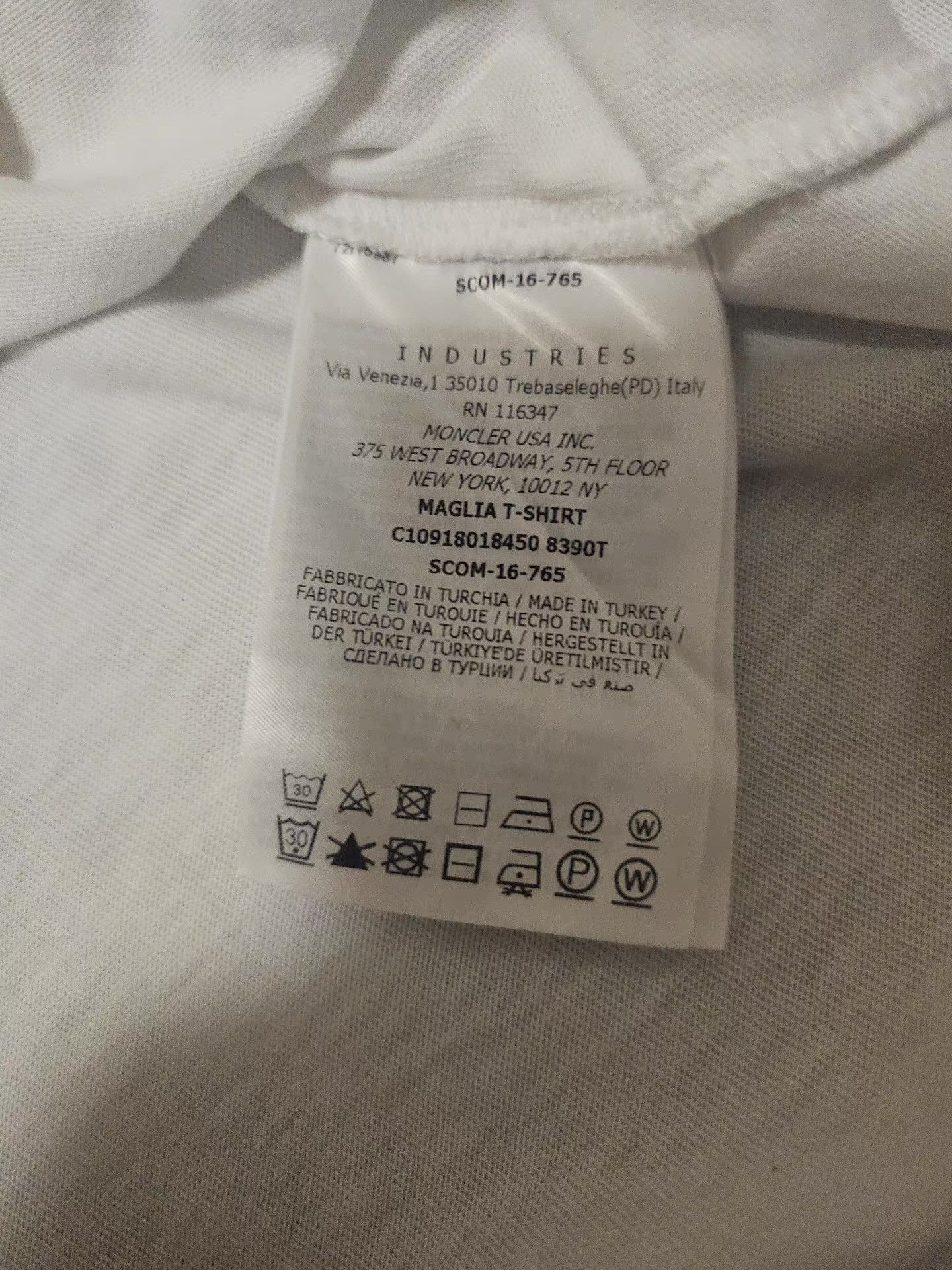 Moncler Moncler White Short Sleeve T-Shirt, Q4 Size US XL / EU 56 / 4 - 7 Thumbnail