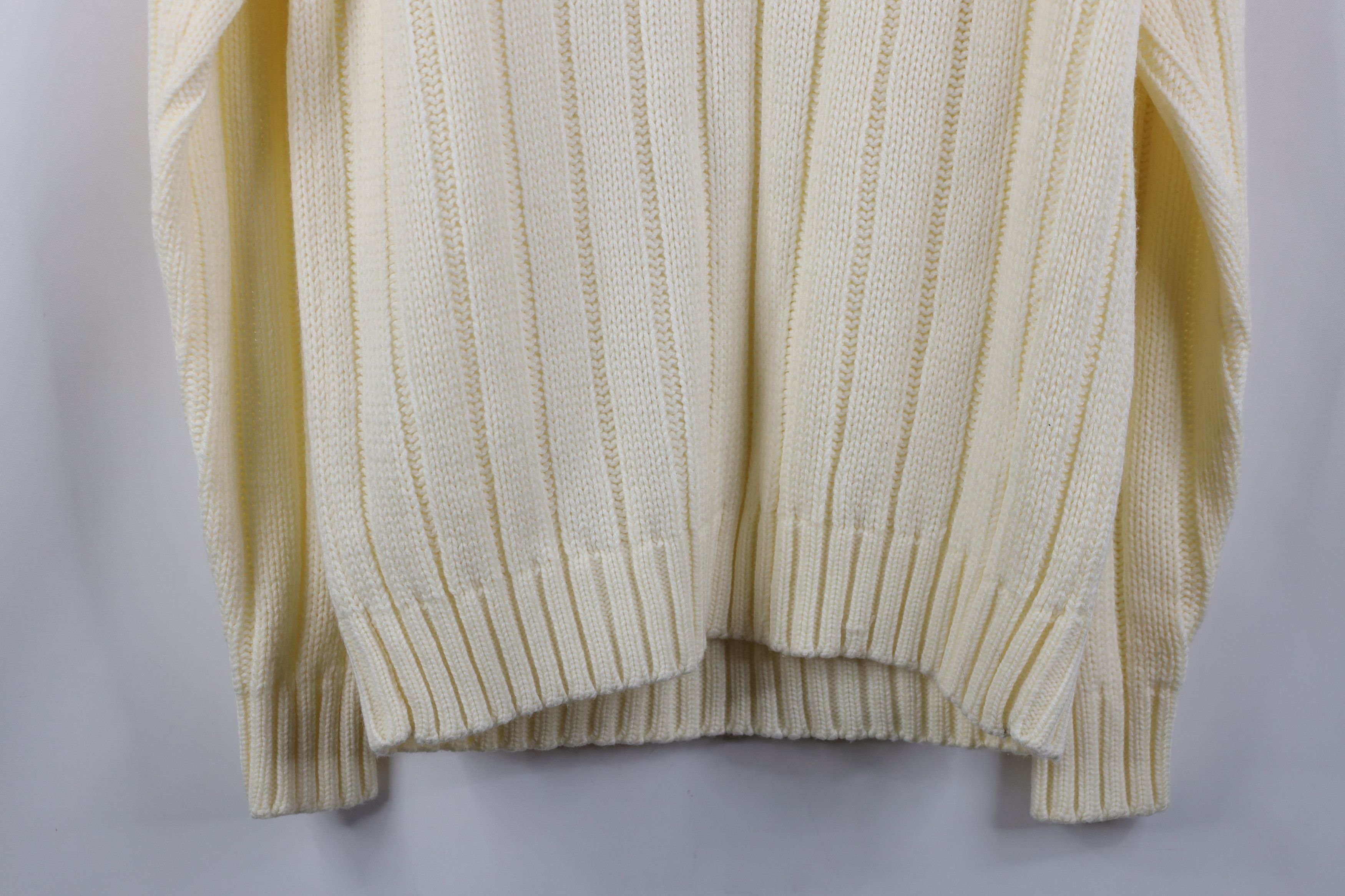 Vintage Vintage 70s Streetwear Cable Knit Fisherman Sweater Cream Size US XL / EU 56 / 4 - 10 Thumbnail