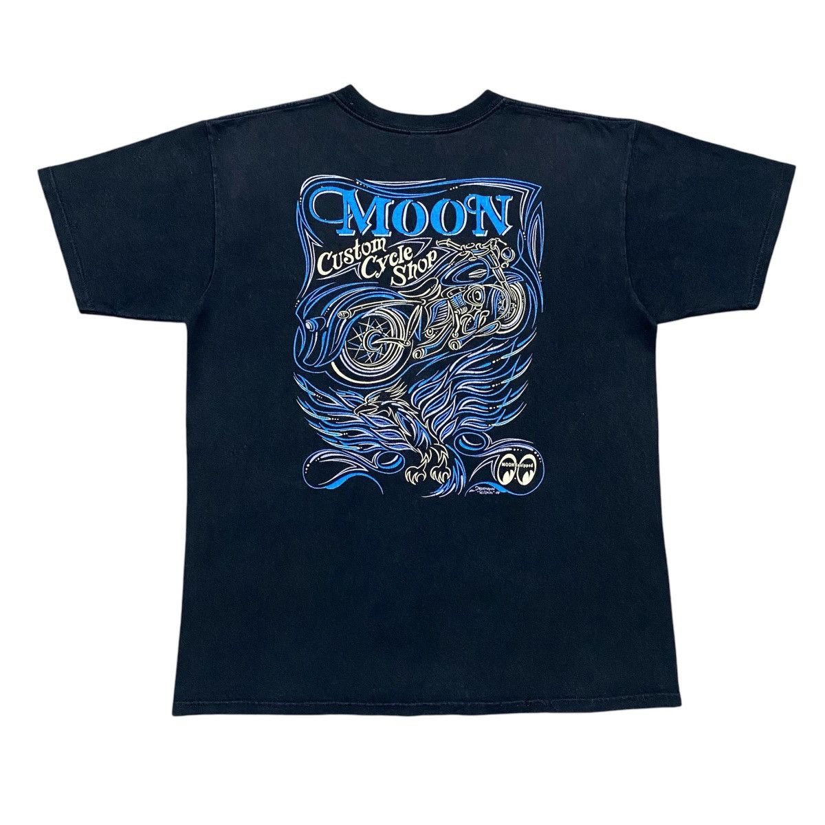 Vintage Rare‼️🔥Vintage Mooneyes X Custom Cycle Shop T-Shirt Size US S / EU 44-46 / 1 - 1 Thumbnail