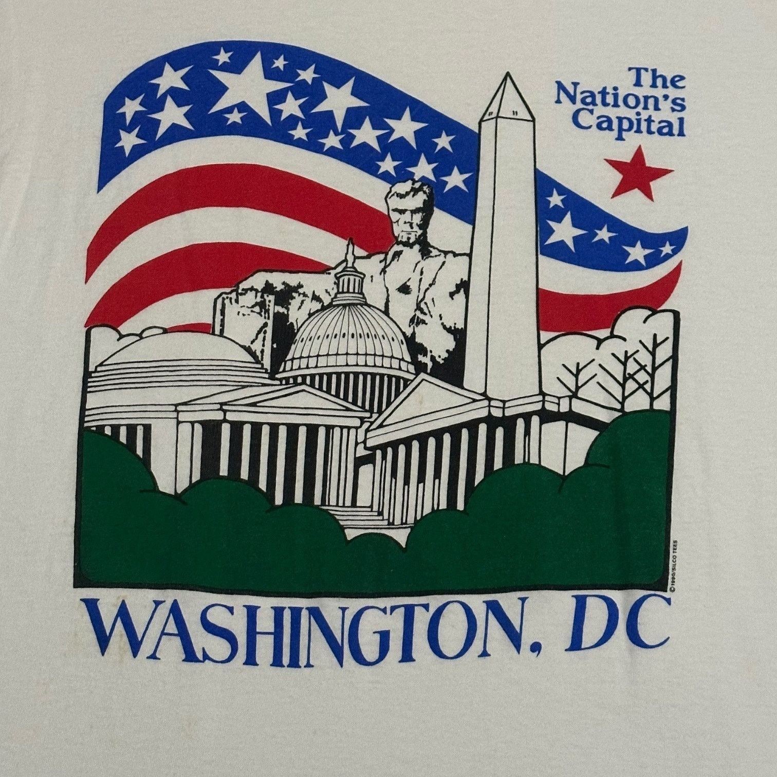 Fruit Of The Loom Washington dc 1990 single stitch Size US L / EU 52-54 / 3 - 2 Thumbnail