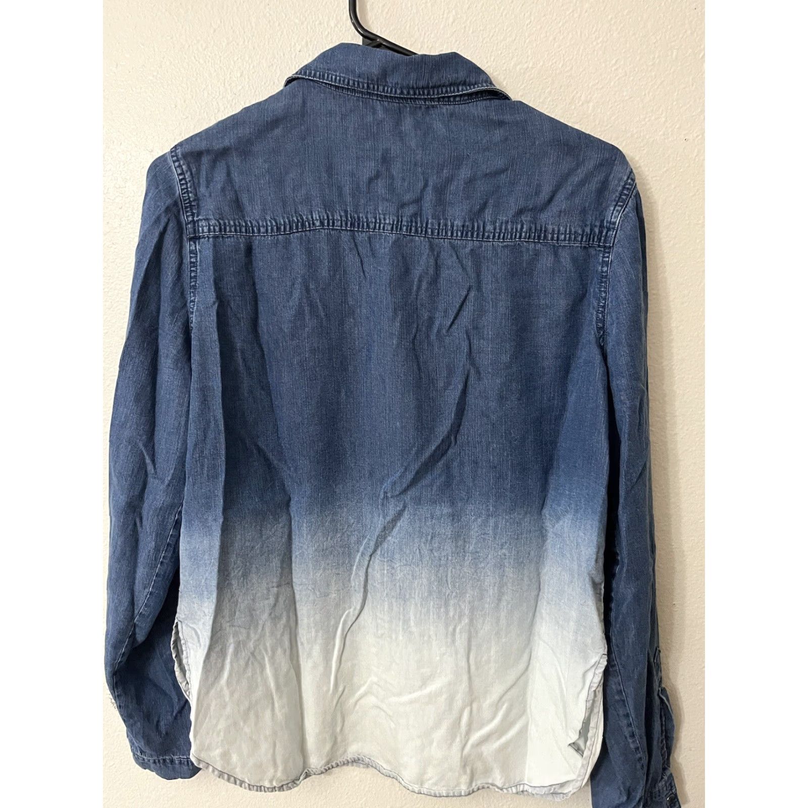 Vintage VINTAGE Ninety One 91 Western Shirt Orange Blue Ombre Cotton Button Down Long Sleeve M Women’s Shirt Size M / US 6-8 / IT 42-44 - 4 Thumbnail
