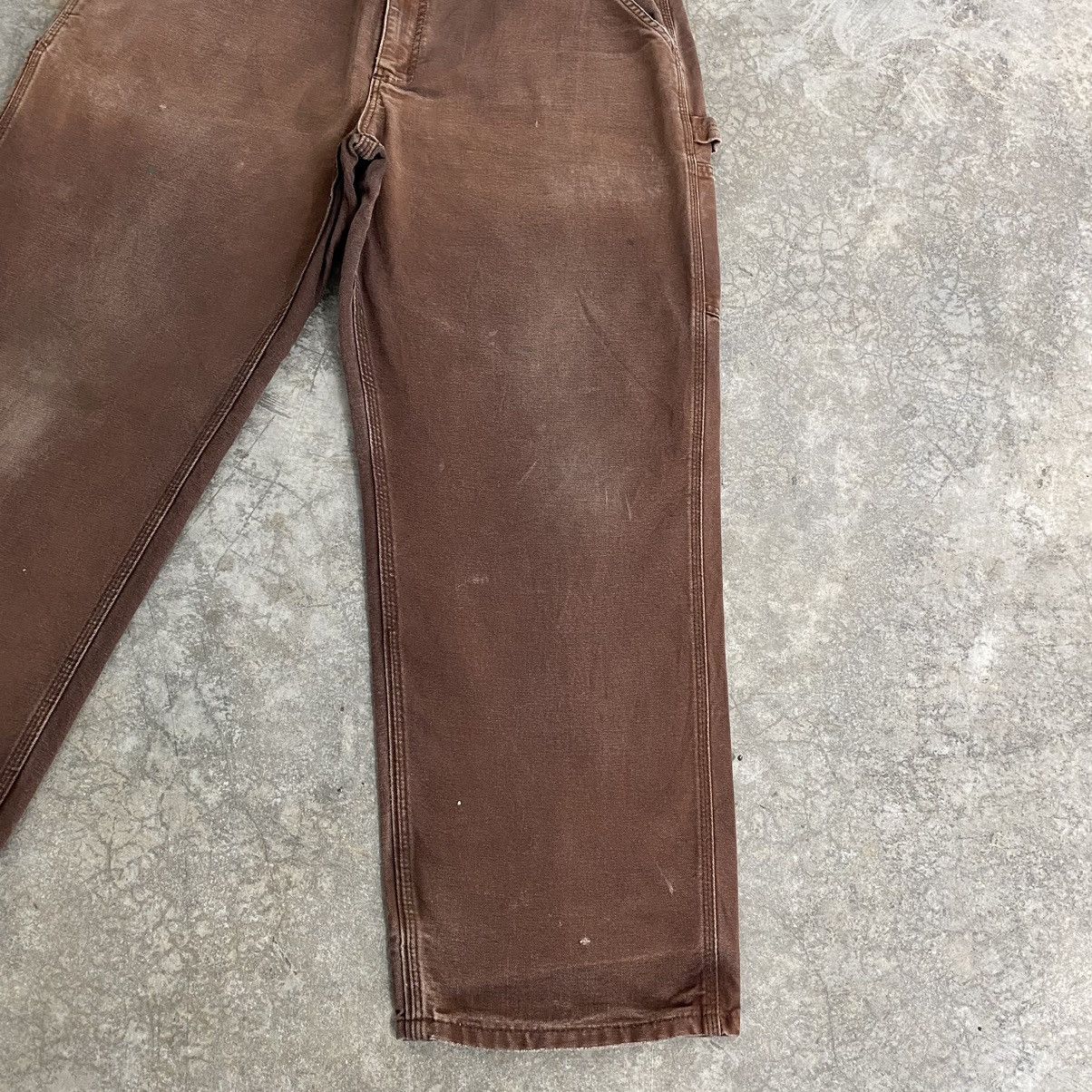 Carhartt Vintage Carhartt Faded Brown Carpenter Workwear Pants Size US 38 / EU 54 - 8 Thumbnail