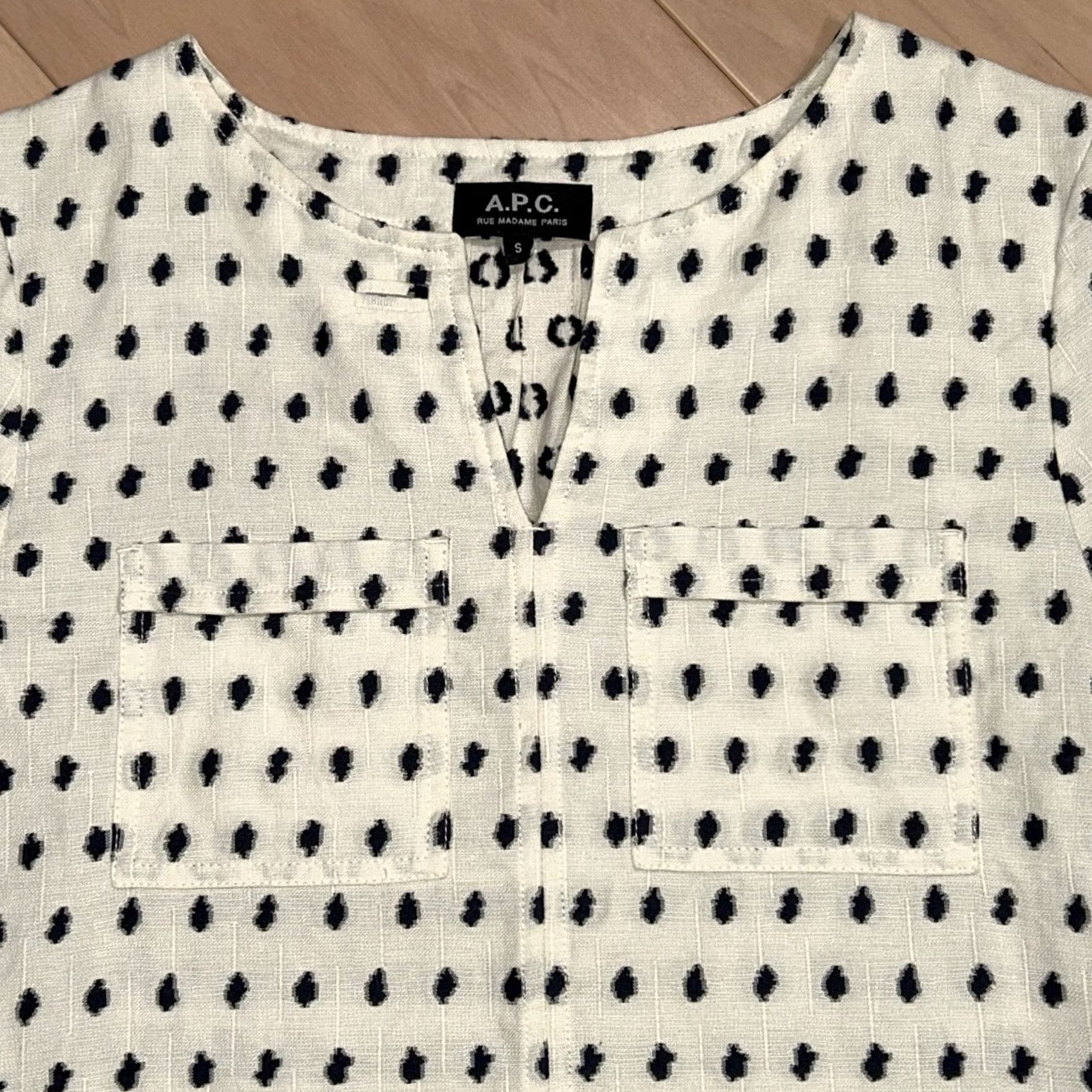 A.P.C. A.P.C. Atelier Napoli Ivory Polka Dot Knit Dress Women’s Small Size S / US 4 / IT 40 - 2 Thumbnail