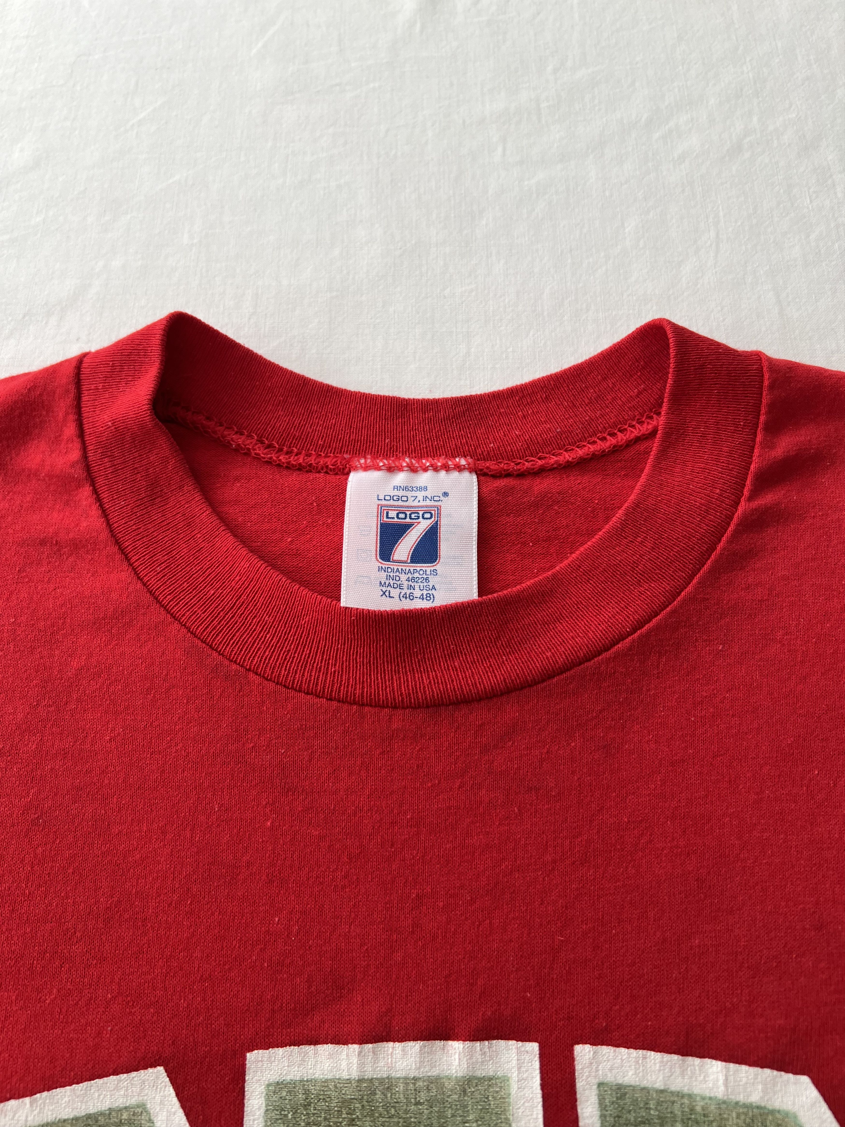 NFL Vintage 90s San Francisco 49ers NFL Logo 7 Red T-shirt Size US L / EU 52-54 / 3 - 11 Thumbnail