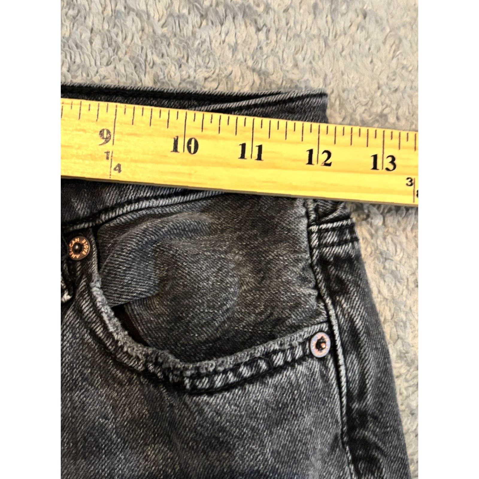 American Eagle Outfitters VINTAGE American Eagle Jeans Womens 00R Faded Black 90s Bootcut Distressed Stretch Denim Size 24" / US 00 / IT 34 - 5 Thumbnail